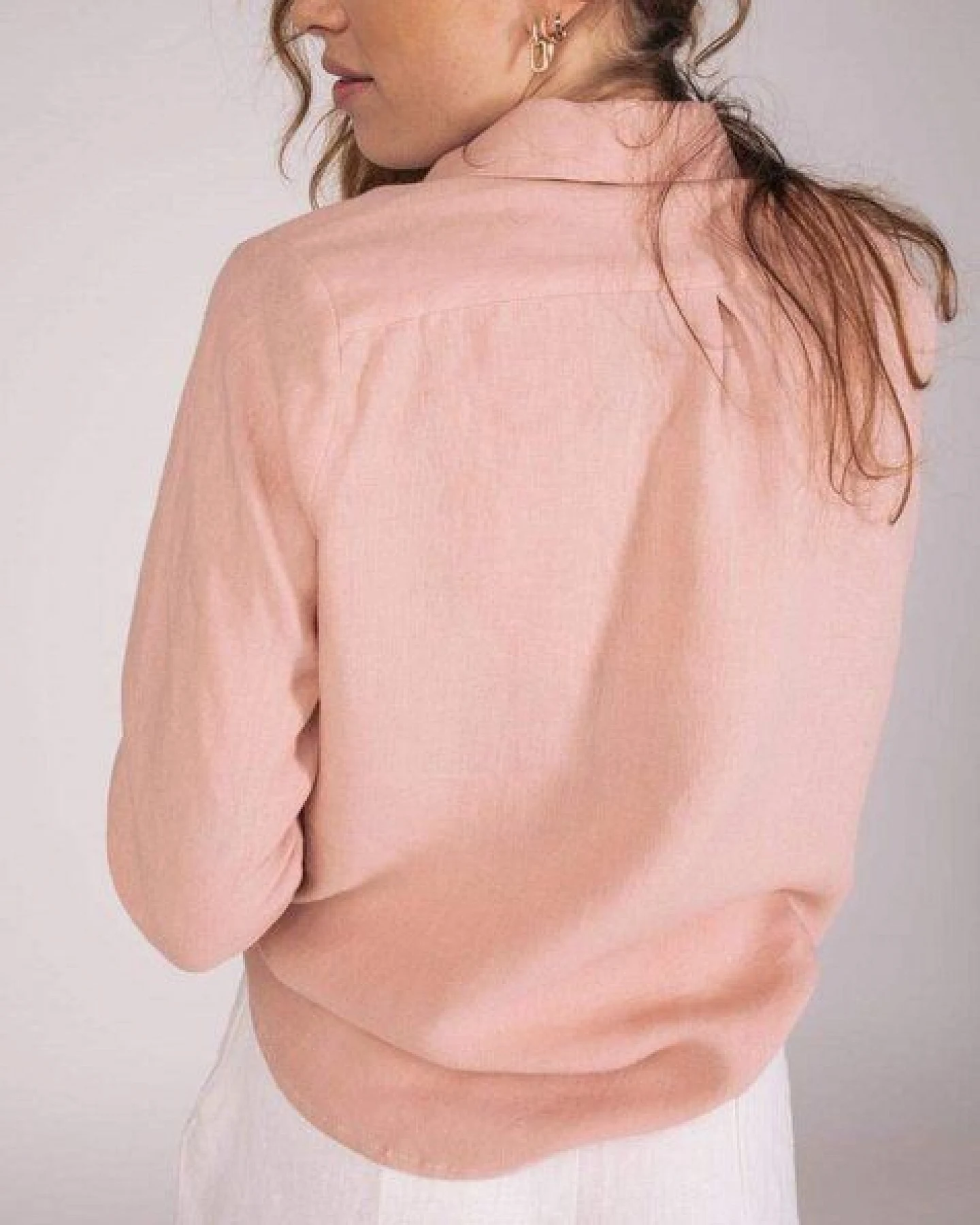 Aatise Hemdbluse aus 100% Leinen langarm Zalabis made in France – Ansicht 3