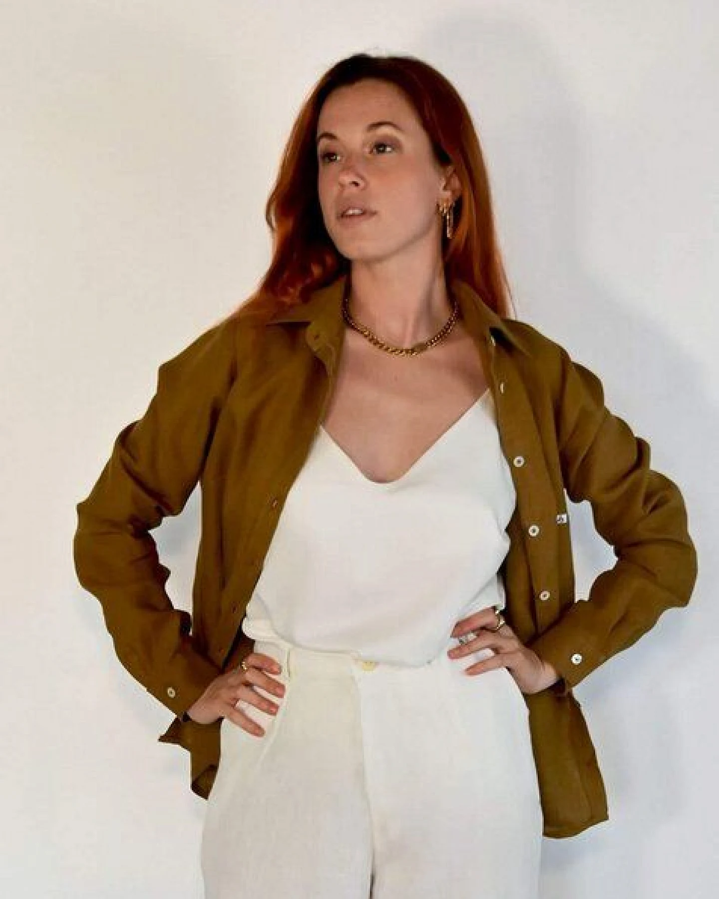 Aatise Hemdbluse aus 100% Leinen langarm Zalabis made in France – Ansicht 3