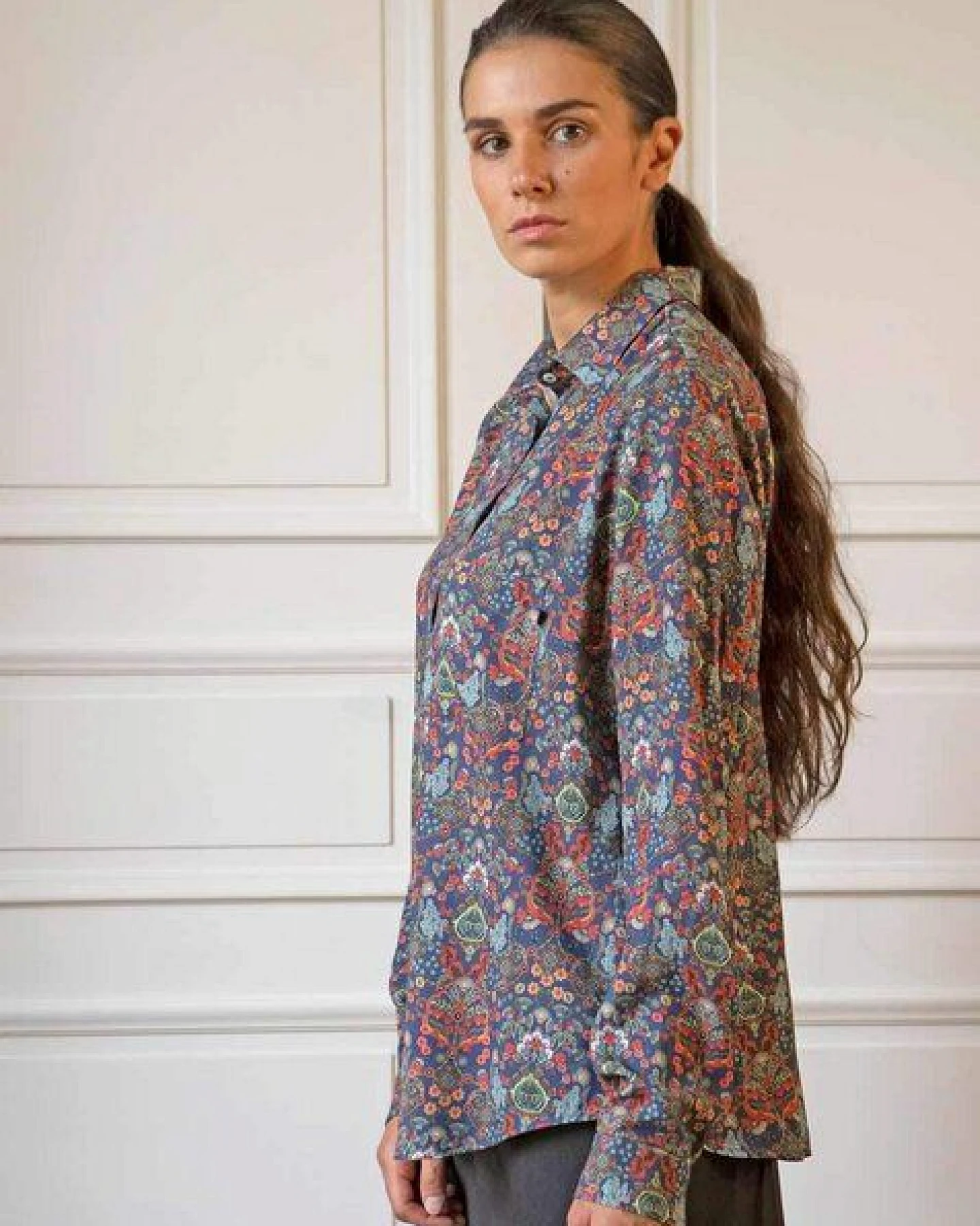 Aatise Hemdbluse 100% EcoVero Zalabis Langarm, Blusenkragen – Ansicht 3
