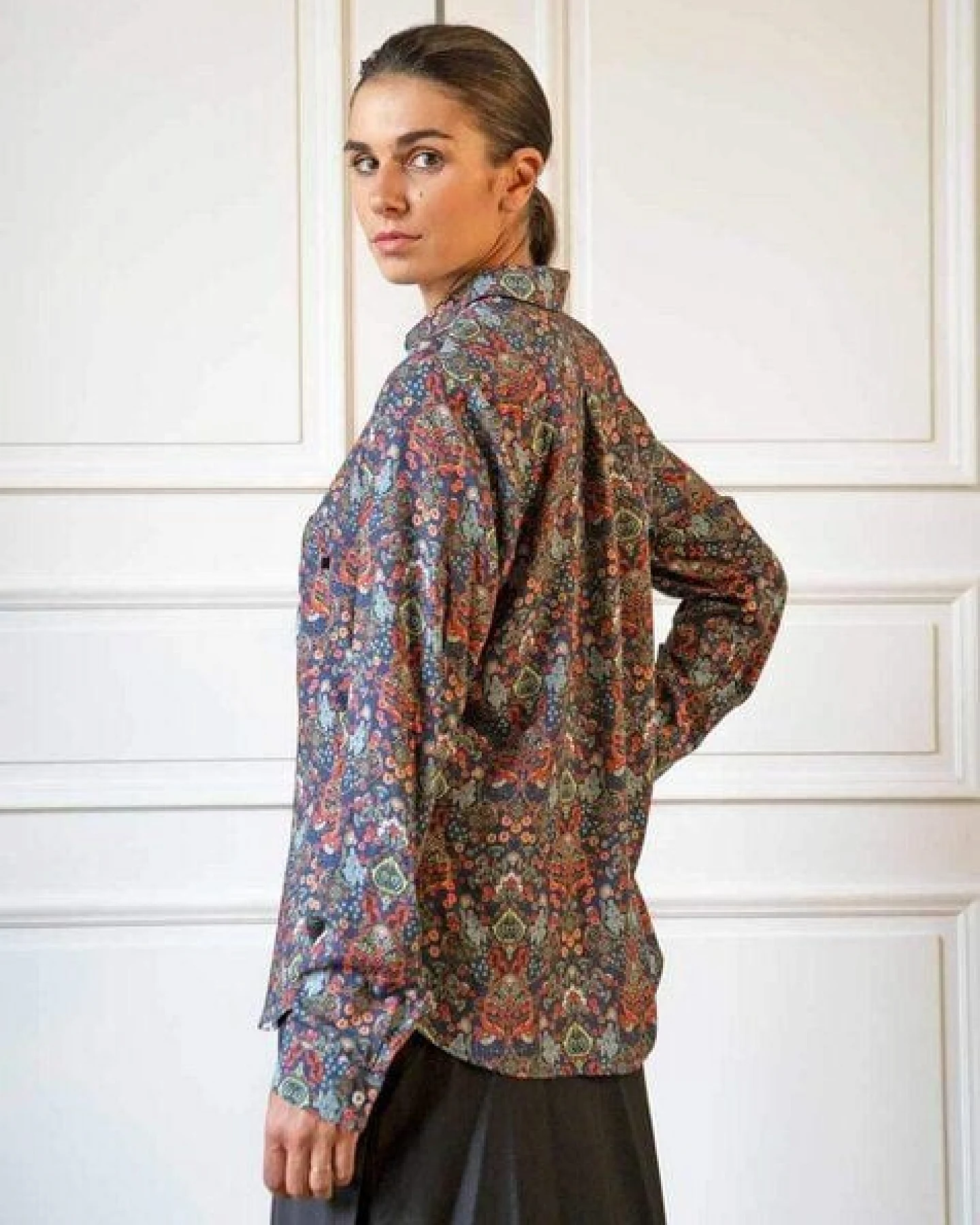Aatise Hemdbluse 100% EcoVero Zalabis Langarm, Blusenkragen – Ansicht 4