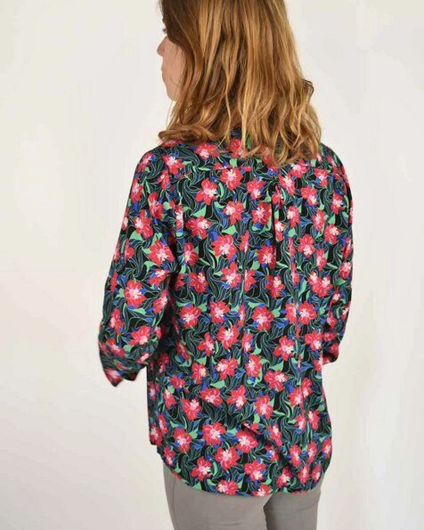 Aatise Hemdbluse 100% EcoVero Zalabis Langarm, Blusenkragen – Ansicht 2