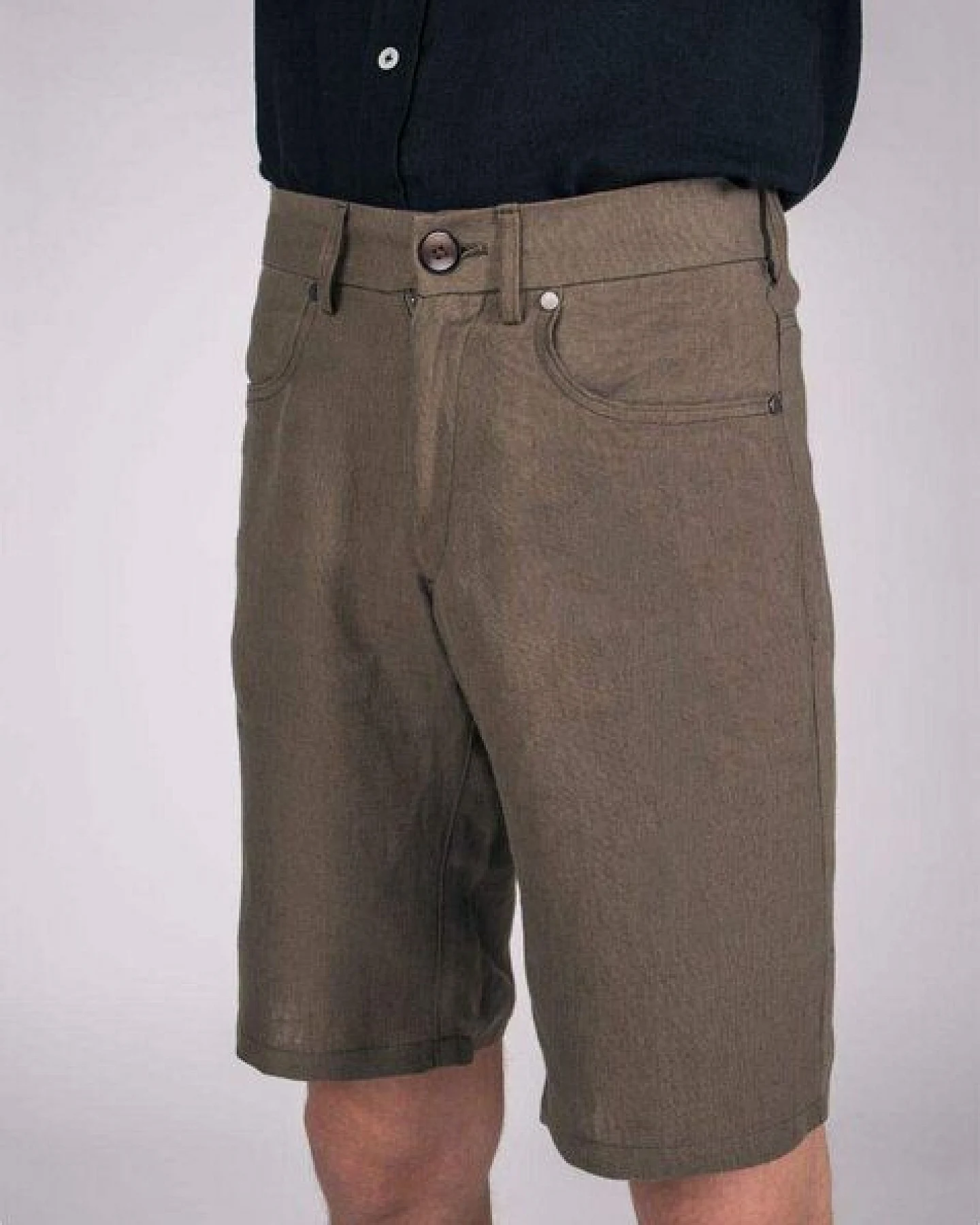 Aatise Männer Shorts 100% Leinen midi-Länge Ziggy – Ansicht 3