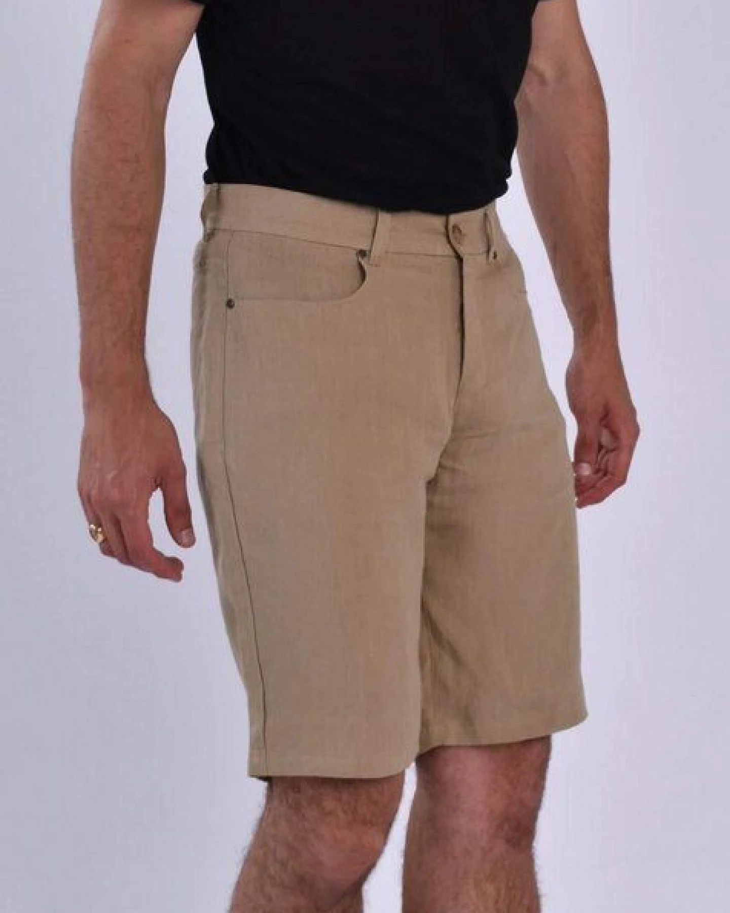 Aatise Männer Shorts 100% Leinen midi-Länge Ziggy – Ansicht 3