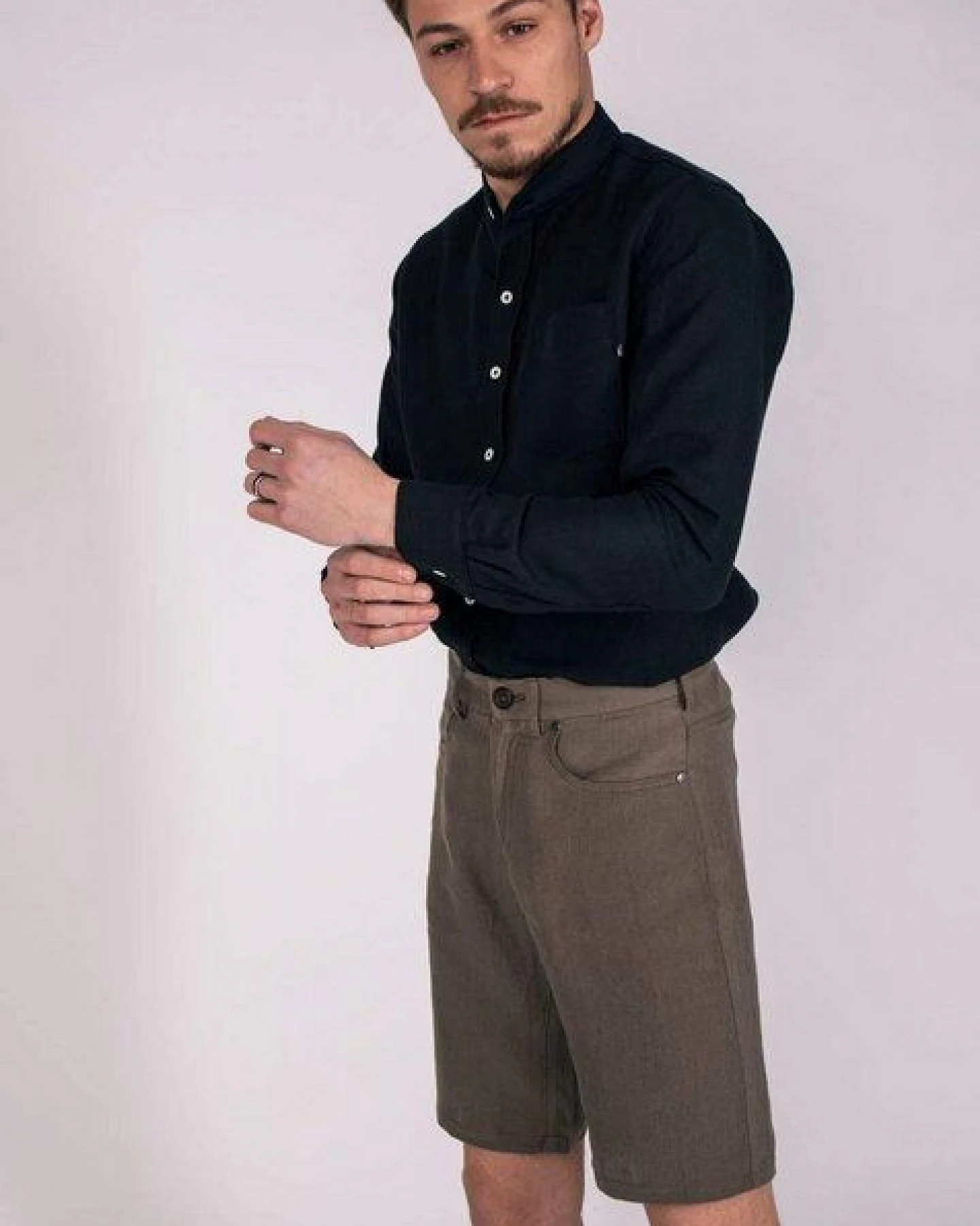 Aatise Männer Shorts 100% Leinen midi-Länge Ziggy – Ansicht 2