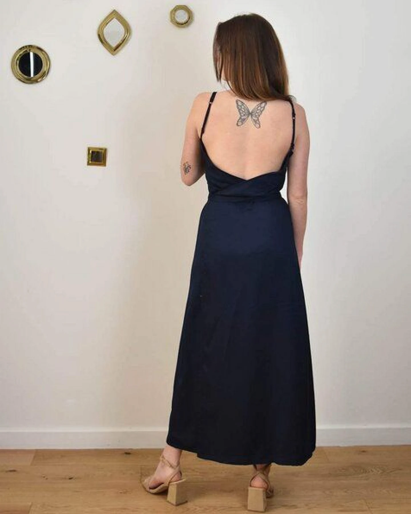 Aatise Langes Cocktailkleid rückenfrei mit Wickeleffekt Zino – Ansicht 2
