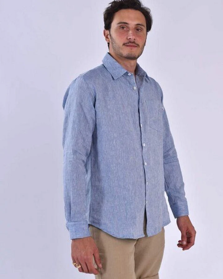 Aatise Leinenhemd Zeus 100% Leinen regular fit, französischer Kragen