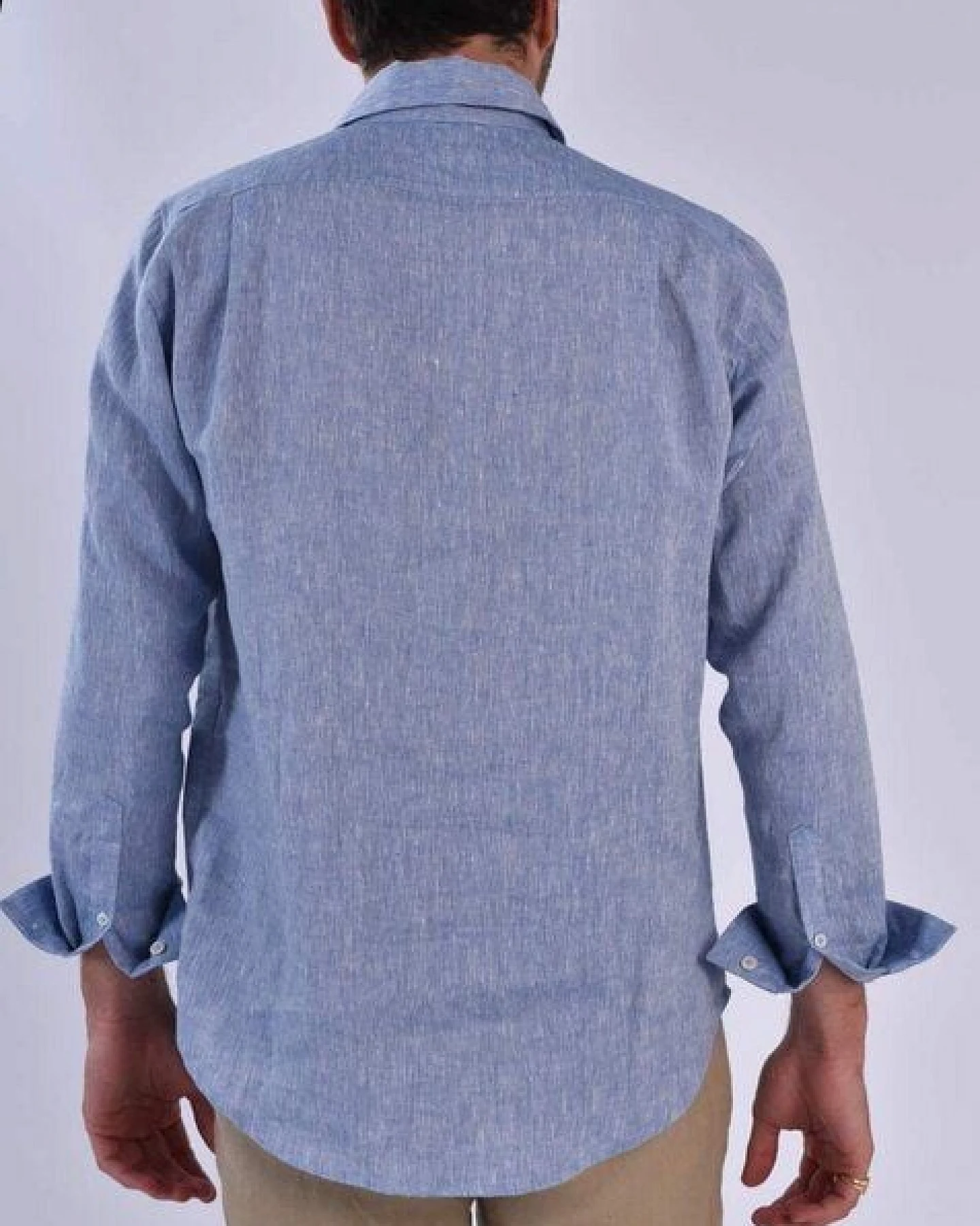 Aatise Leinenhemd Zeus 100% Leinen regular fit, französischer Kragen – Ansicht 3