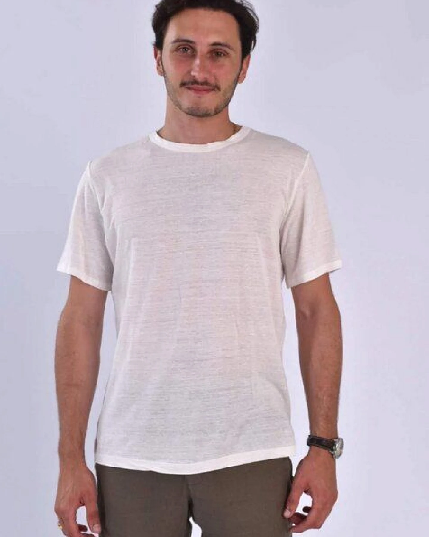 Aatise Zokka Herren T-Shirt aus 100% Leinen – Ansicht 2