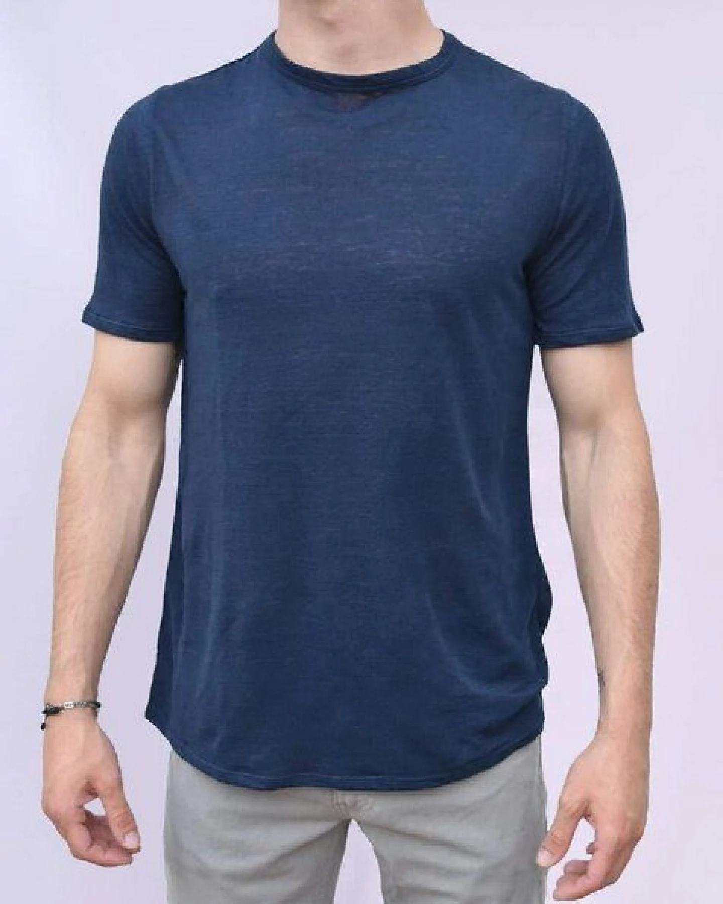 Aatise Zokka Herren T-Shirt aus 100% Leinen – Ansicht 2