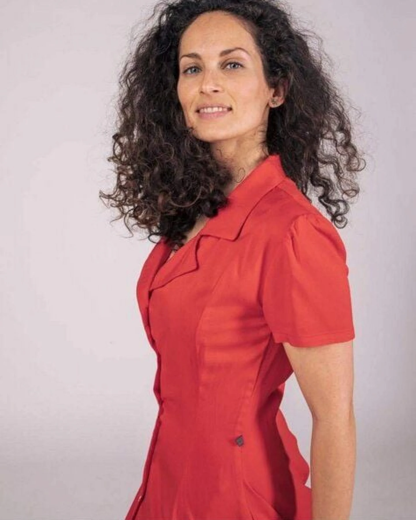 Aatise Zerna Hemdblusenkleid midi Länge aus 100% EcoVero, kurzarm – Ansicht 3
