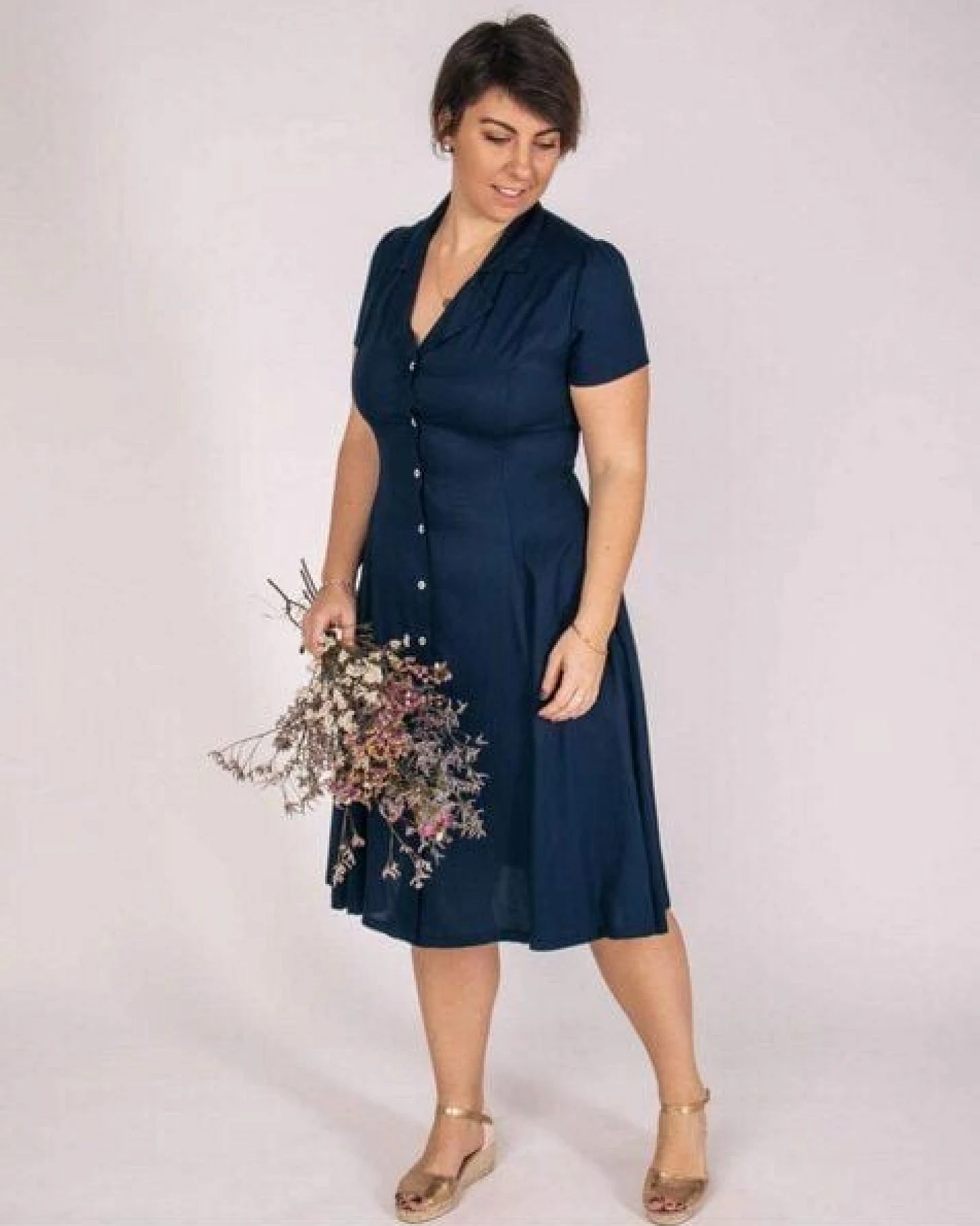 Aatise Zerna Hemdblusenkleid midi Länge aus 100% EcoVero, kurzarm – Ansicht 4