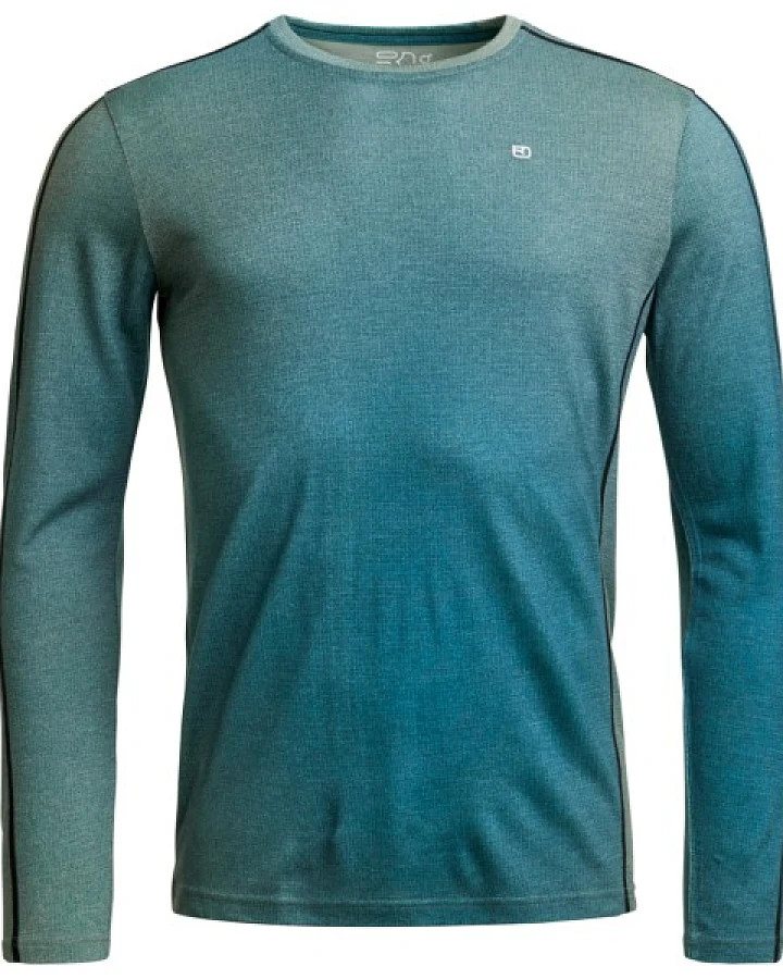 Ortovox - 185 Rock'N'Wool Print L/S - Merinounterwäsche Gr S türkis