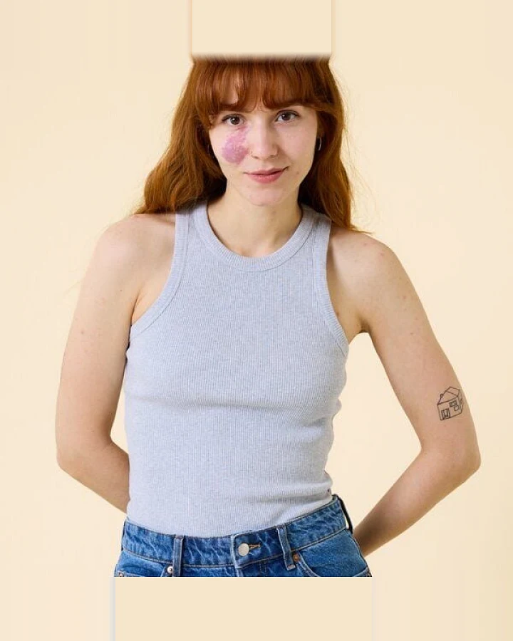 popeia Tank Top aus festem Bio-Baumwoll Stoff (gerippt)