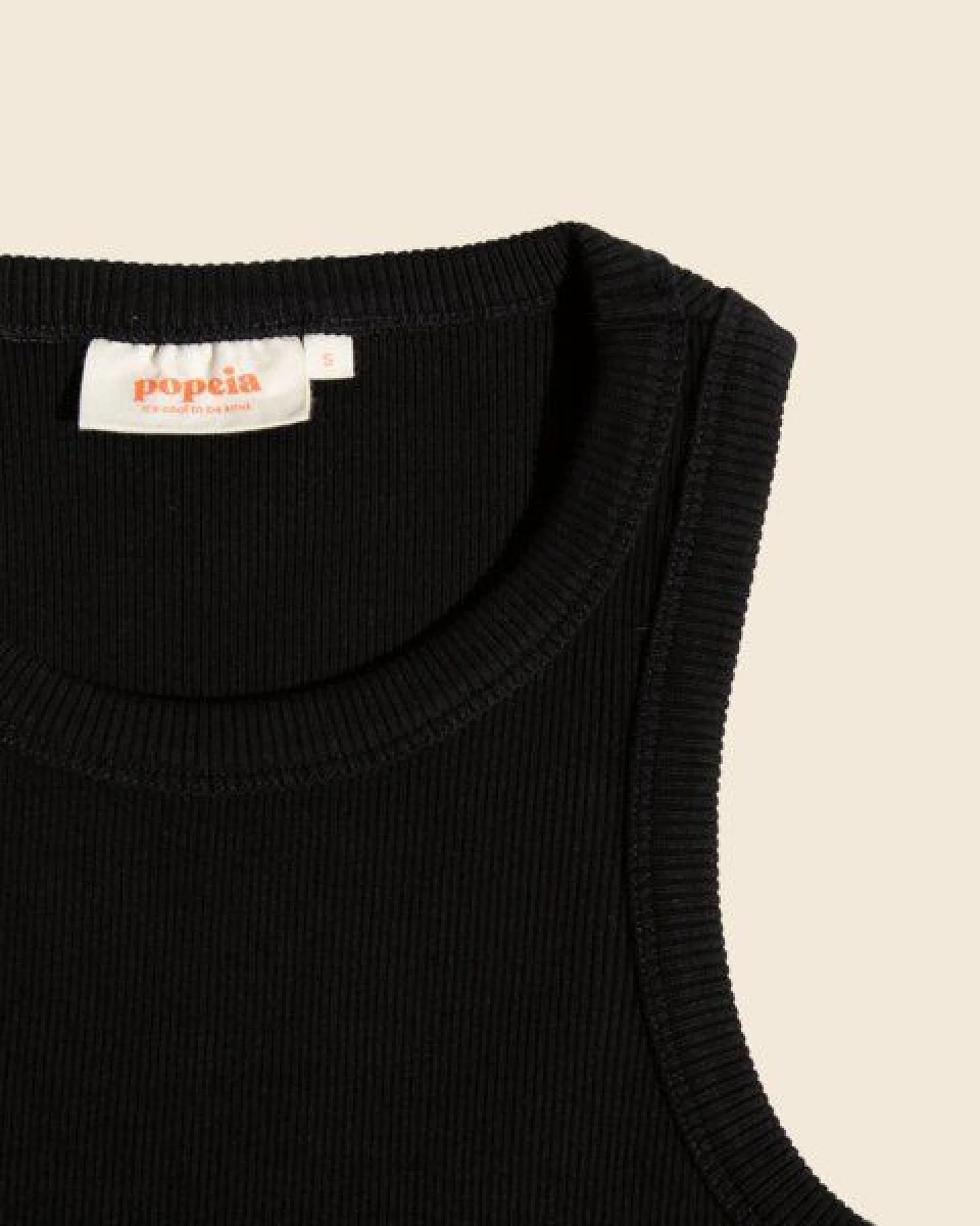 popeia Crop Top aus festem Bio-Baumwoll Stoff (gerippt) – Ansicht 4