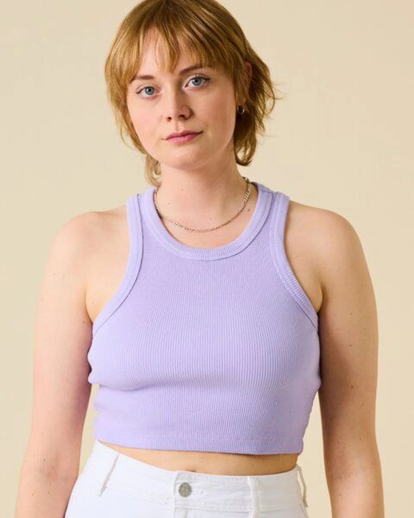 popeia Crop Top aus festem Bio-Baumwoll Stoff (gerippt) – Ansicht 2