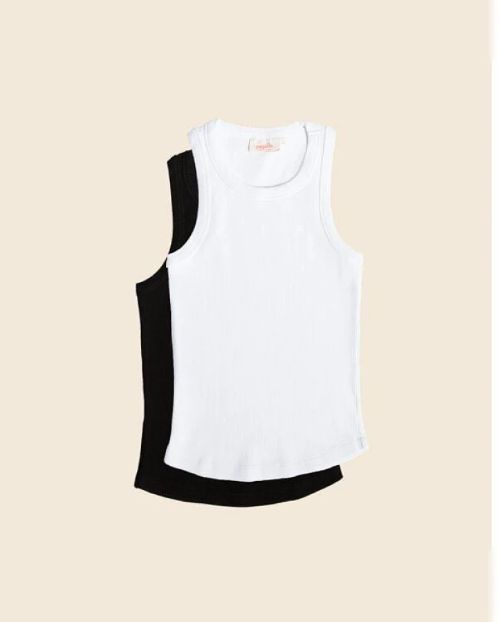 popeia Tank Top Set aus festem Bio-Baumwoll Stoff (gerippt)