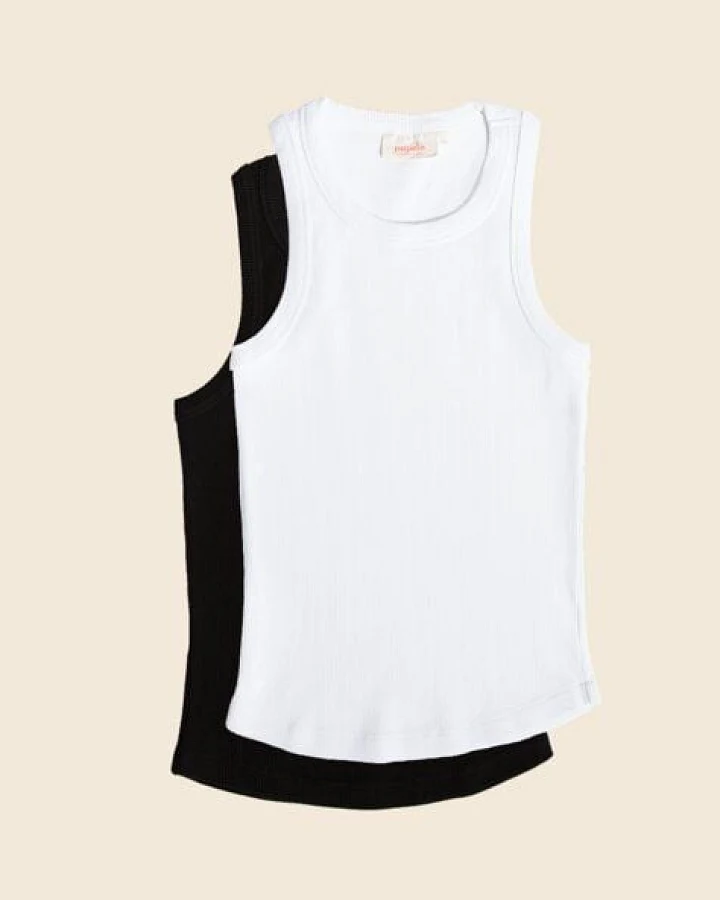 popeia Tank Top Set aus festem Bio-Baumwoll Stoff (gerippt)