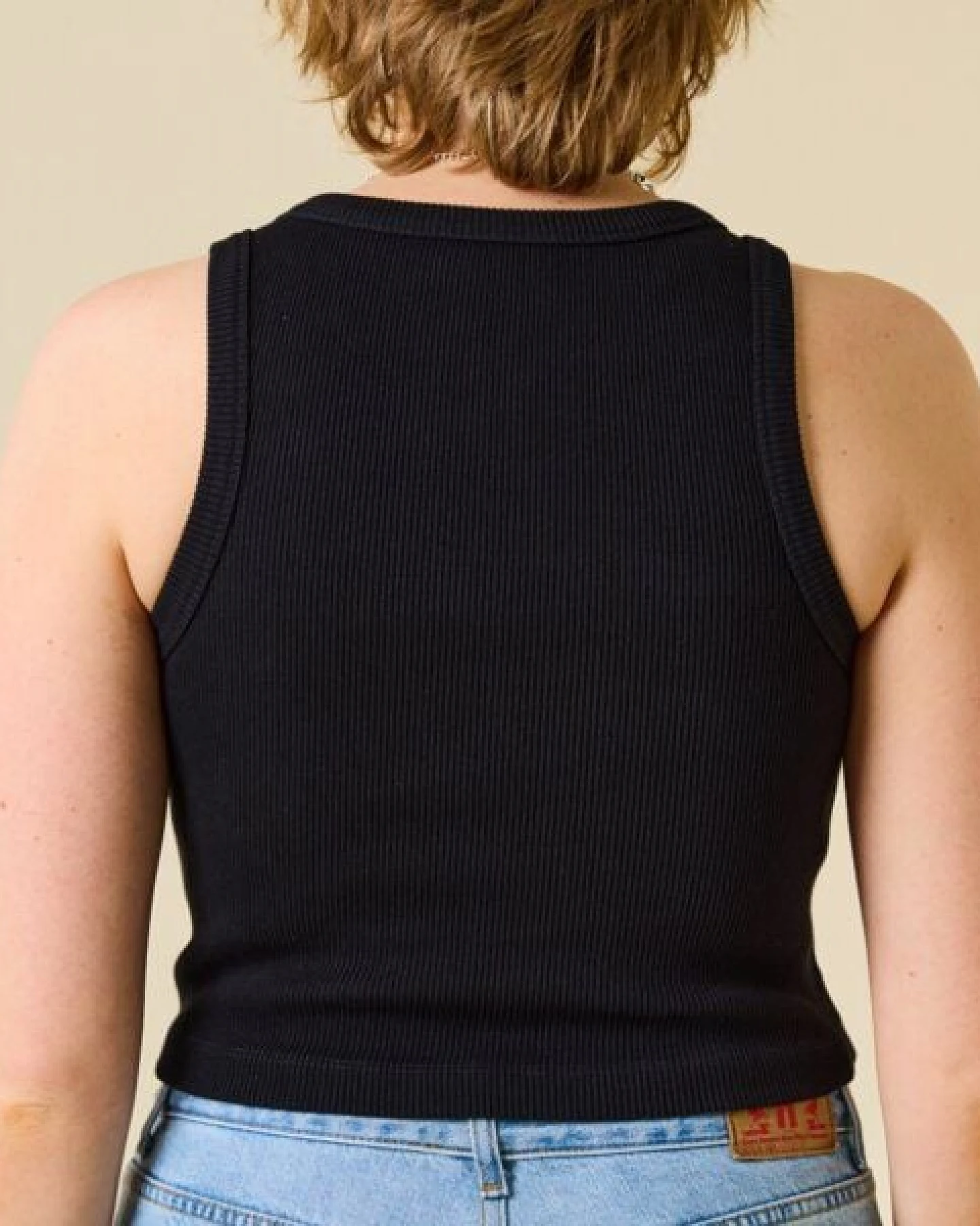 popeia Crop Top Set aus festem Bio-Baumwoll Stoff (gerippt) – Ansicht 4