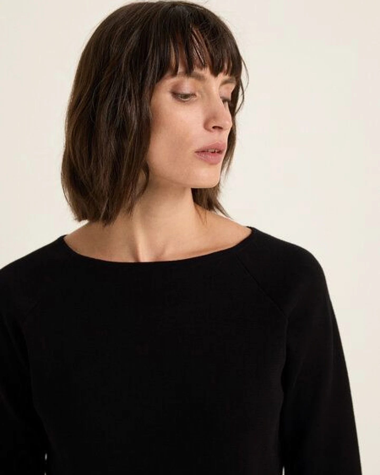 LANIUS Pullover in Punto Milano aus Bio-Baumwolle – Ansicht 2