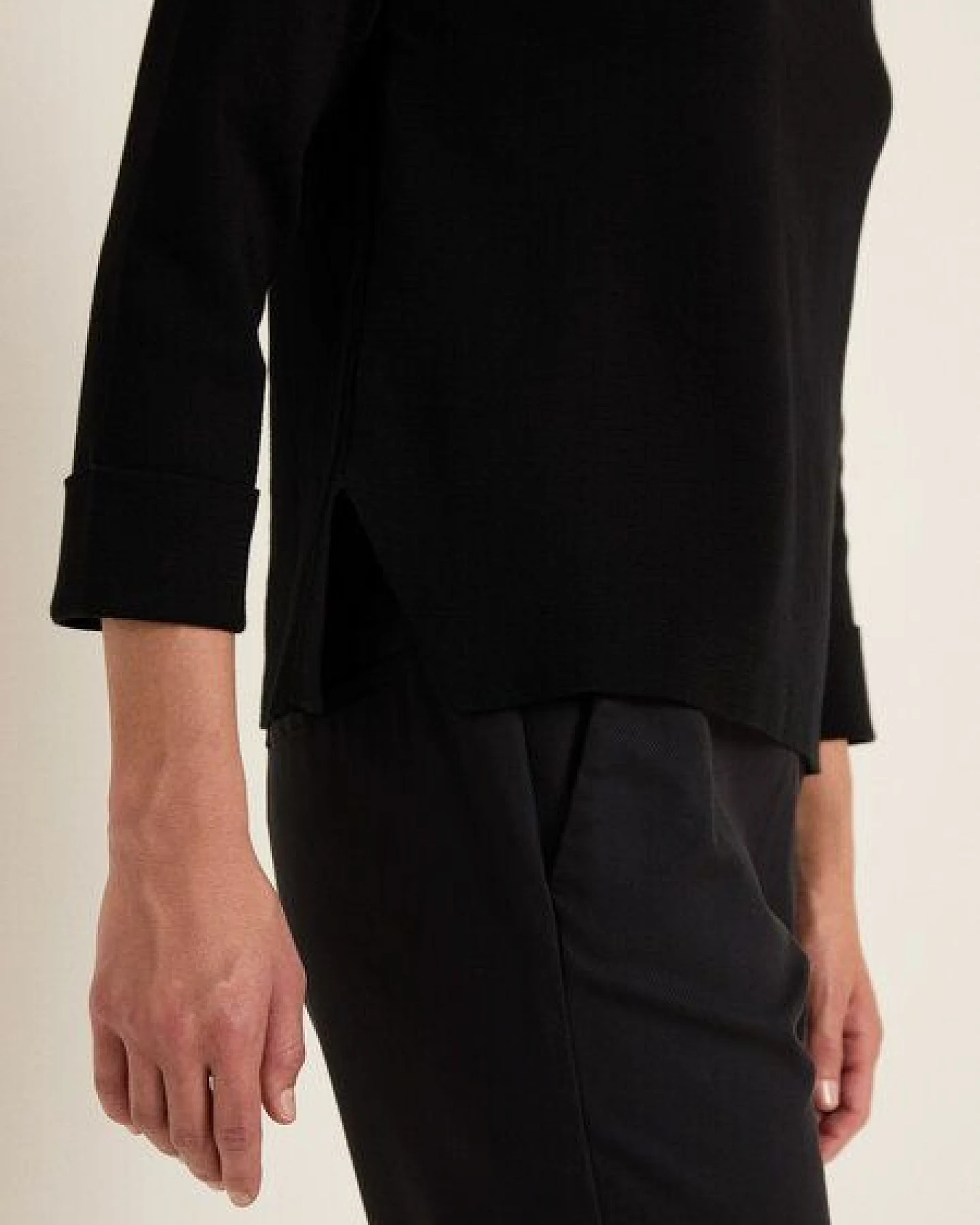 LANIUS Pullover in Punto Milano aus Bio-Baumwolle – Ansicht 4