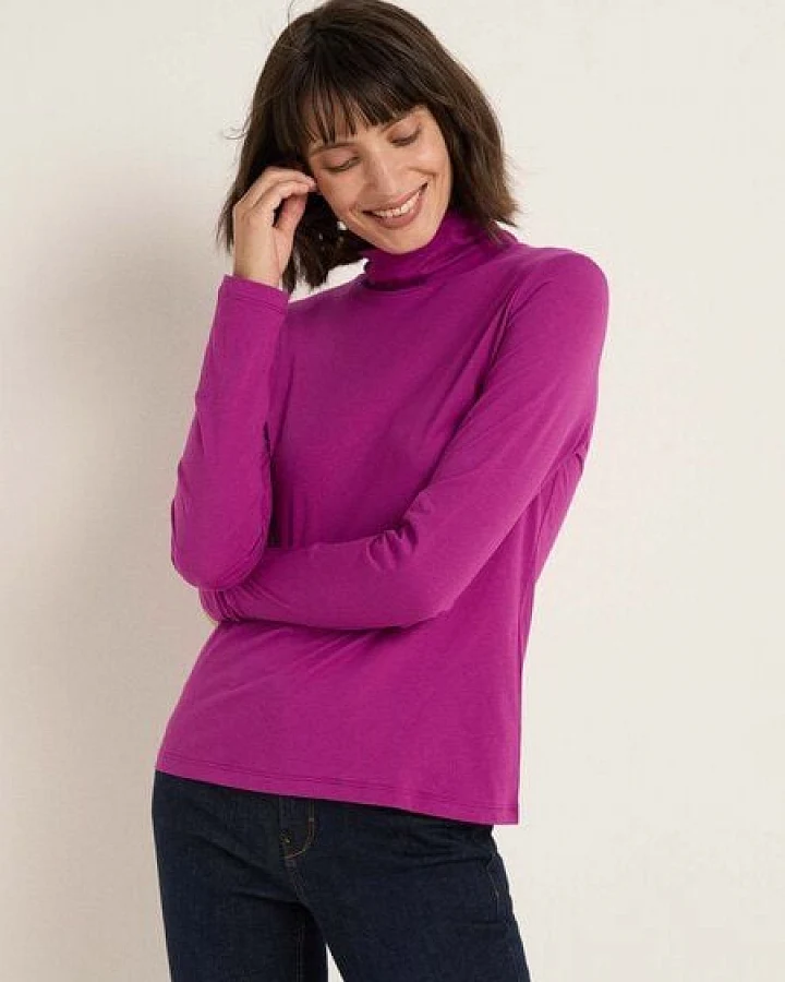 LANIUS Rollkragenshirt aus Bio-Baumwolle