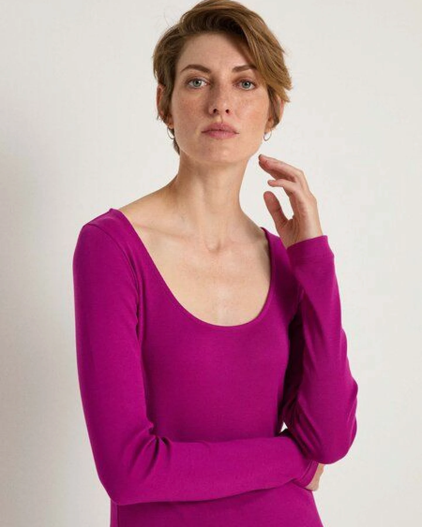 LANIUS Langarmshirt aus Bio-Baumwolle – Ansicht 3