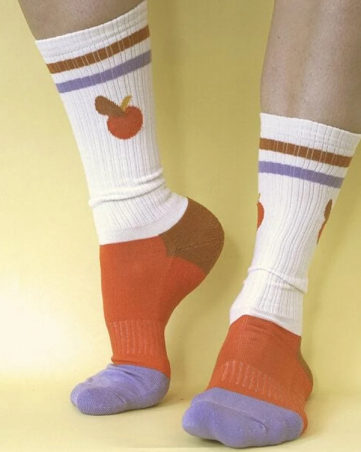 Fräulein Prusselise Sportsocke Obst Tennissocke, bunt gemustert