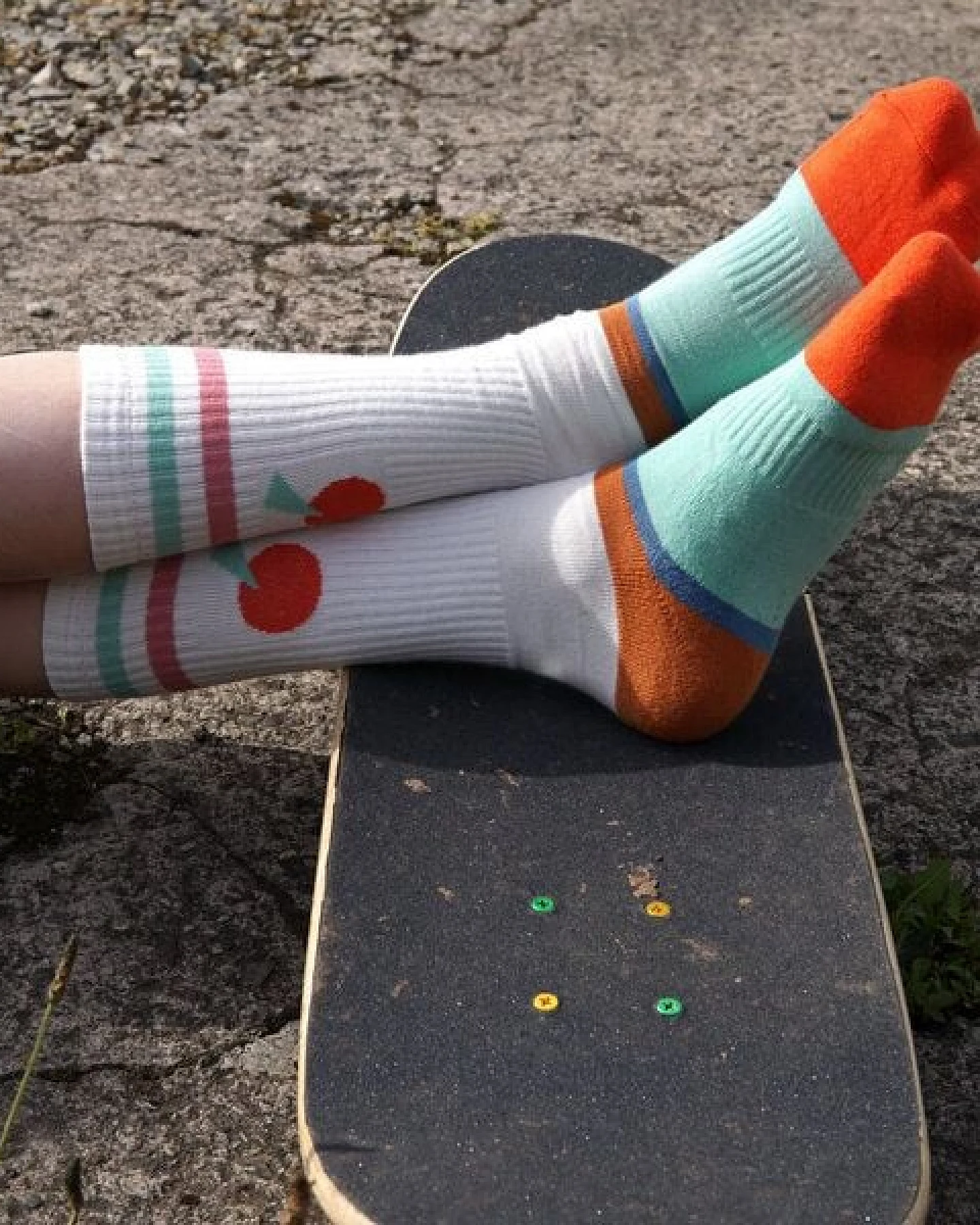Fräulein Prusselise Sportsocke Apfel Tennissocke bunt und cool für Damen Herren und Kinder, bunt gemustert – Ansicht 4