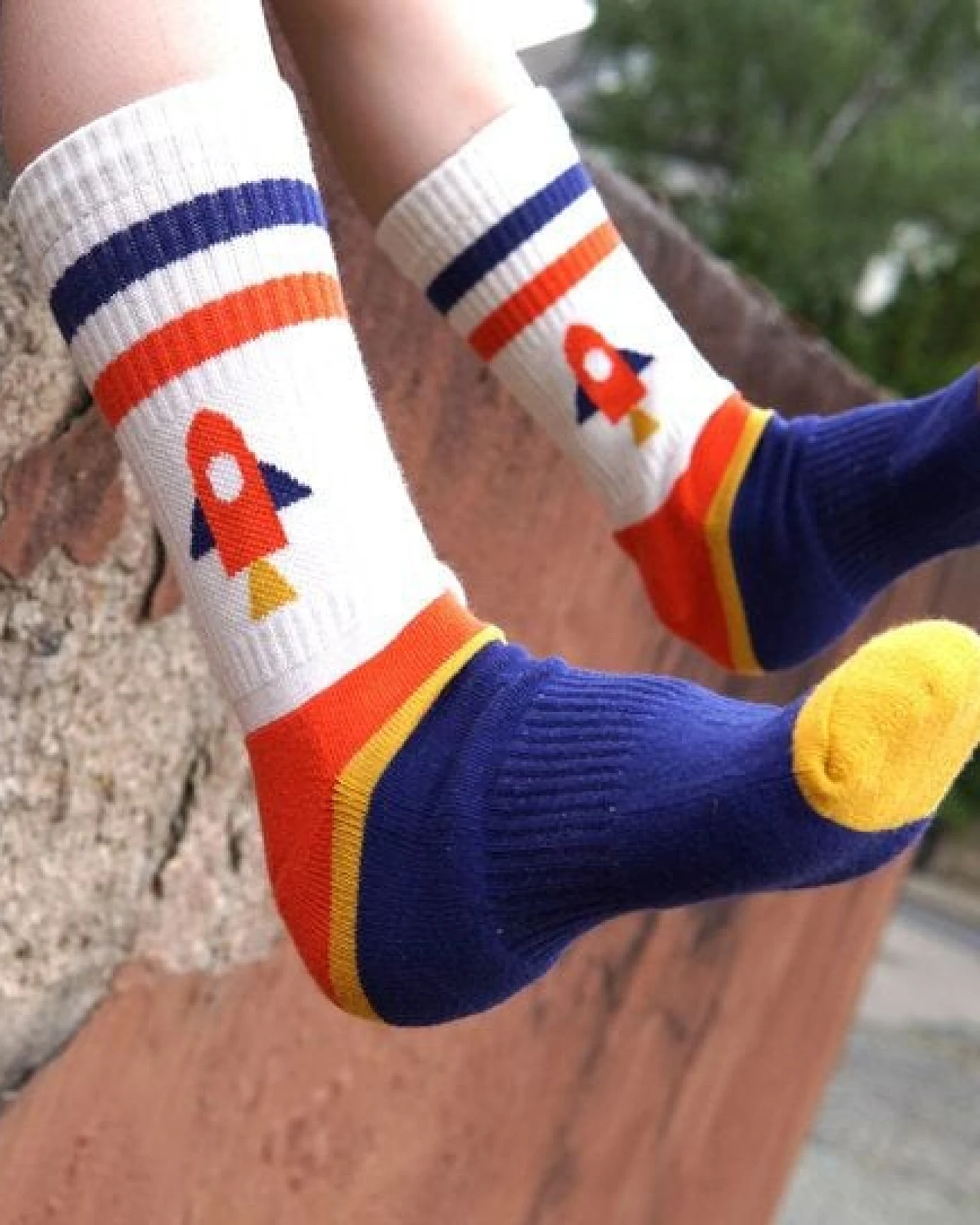 Fräulein Prusselise Sportsocke Rakete Tennissocke bunt und cool für Damen Herren und Kinder, bunt gemustert – Ansicht 3