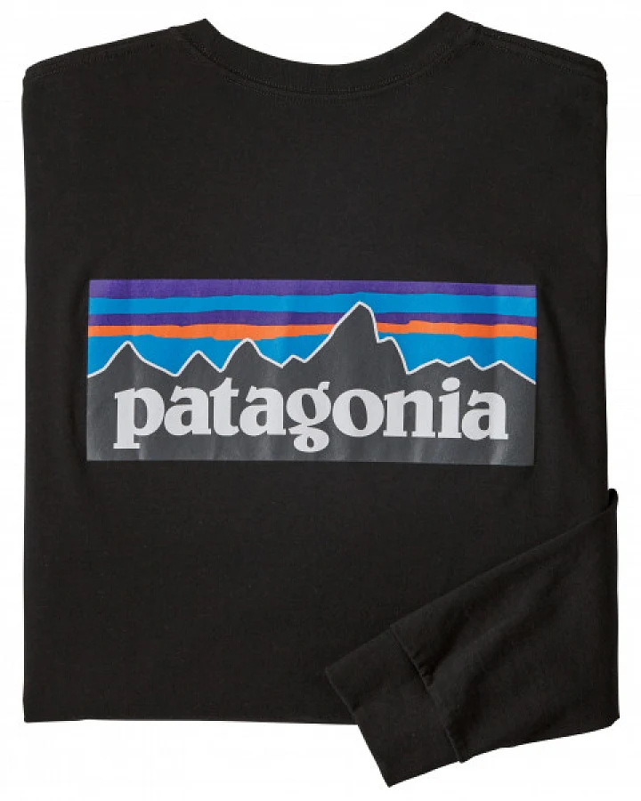 Patagonia - L/S P-6 Logo Responsibili-Tee - Longsleeve Gr XS schwarz