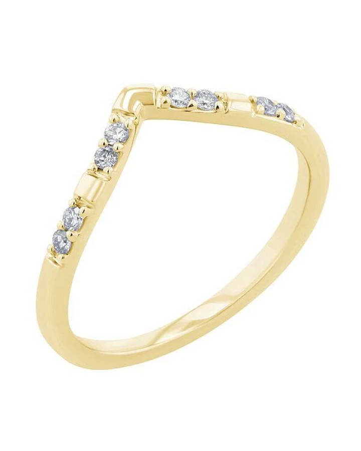 Eppi Ehering in V-Form mit Lab Grown Diamanten Patya