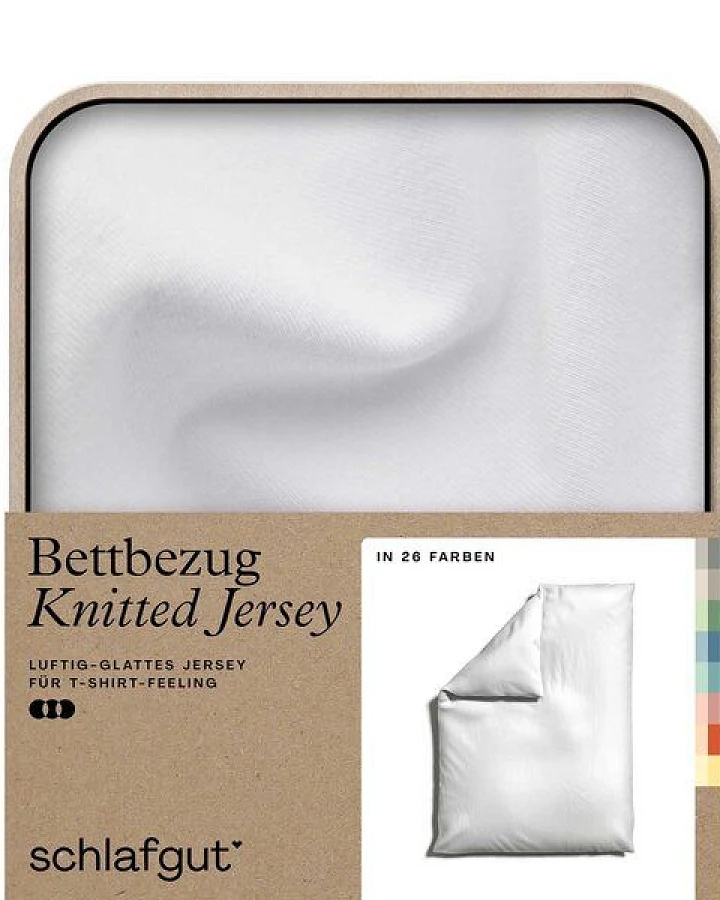 Schlafgut Bettdeckenbezug Knitted Jersey - 95% Biobaumwolle, 5% Elasthan - uni