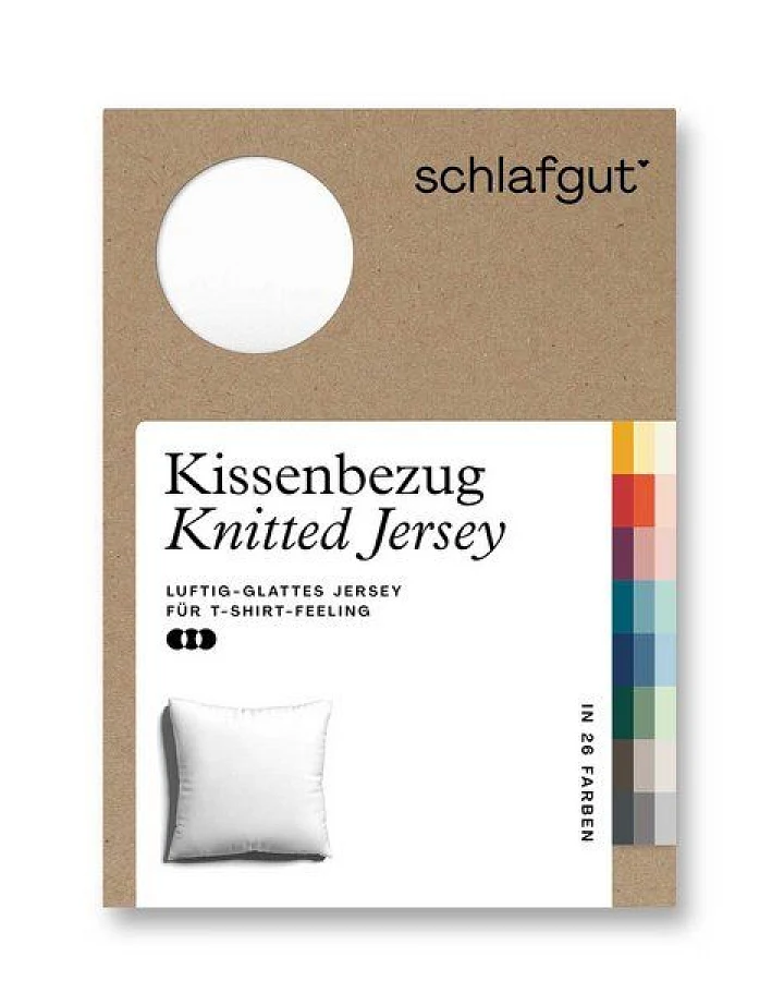 Schlafgut Kissenbezug Knitted Jersey - 95% Biobaumwolle, 5% Elasthan - uni