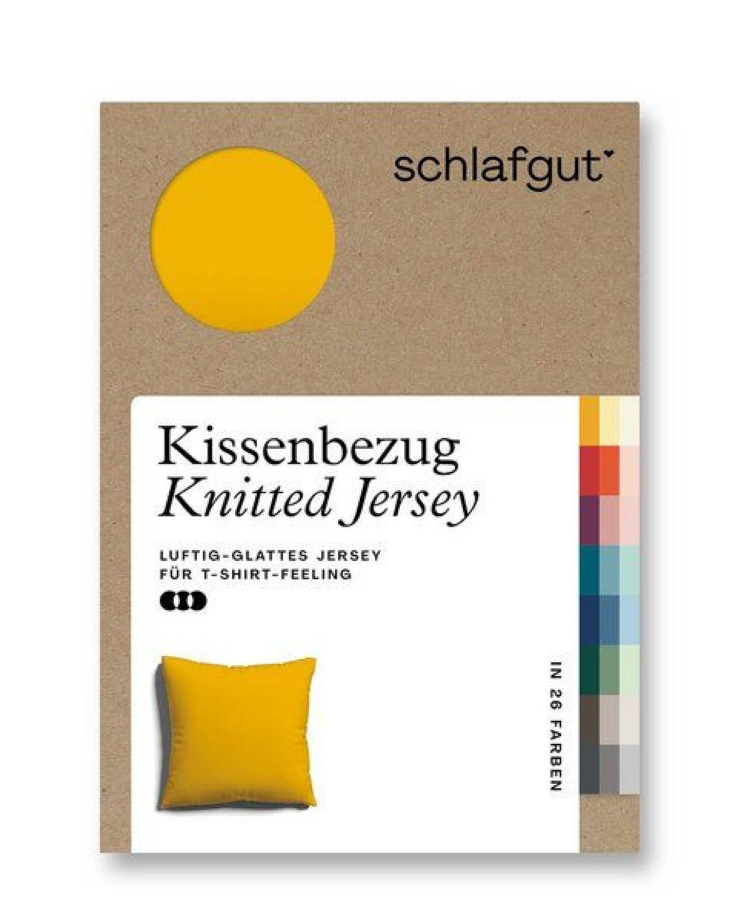 Schlafgut Kissenbezug Knitted Jersey - 95% Biobaumwolle, 5% Elasthan - uni – Ansicht 2