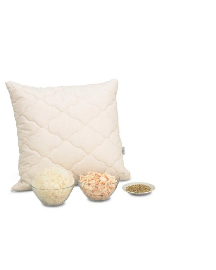 Lotus Design® Zirbenkissen versteppt, mit Bio-Schurwolle