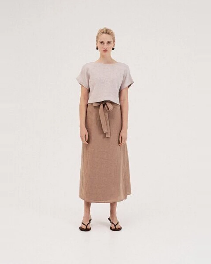 AmourLinen Wickelrock aus Leinen IRIS