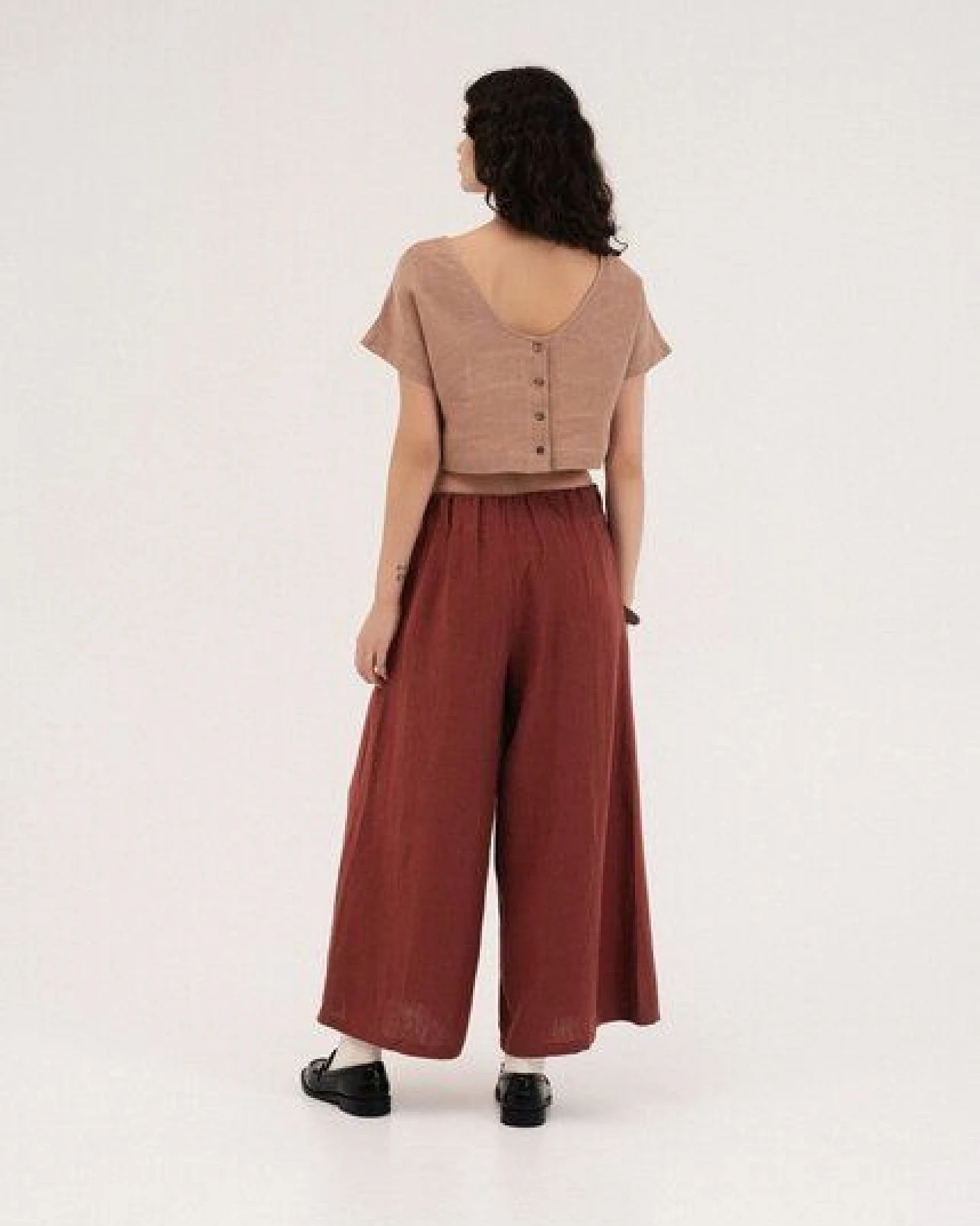 AmourLinen Weite Leinenhose ISABELLA – Ansicht 2
