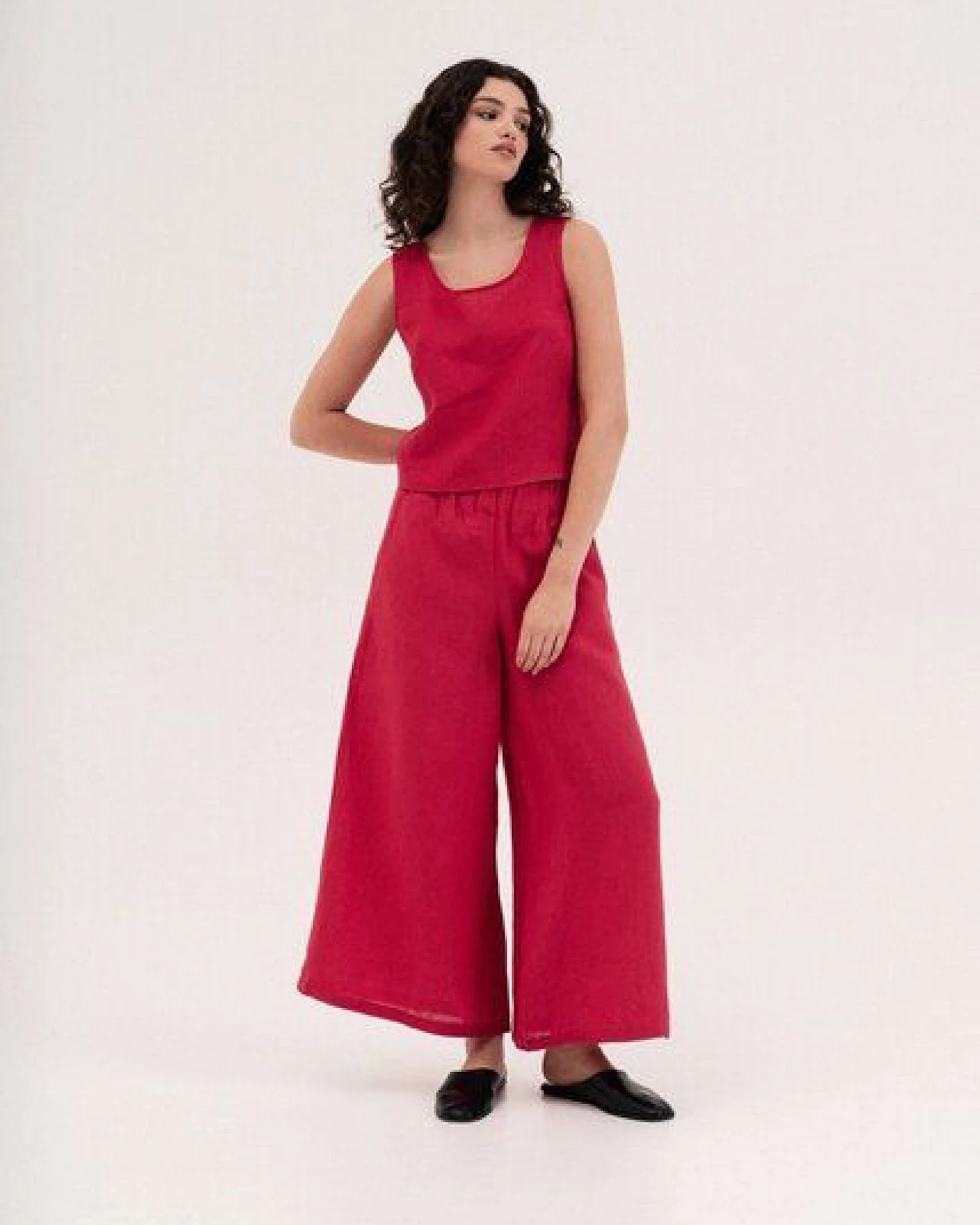 AmourLinen Weite Leinenhose ISABELLA – Ansicht 3