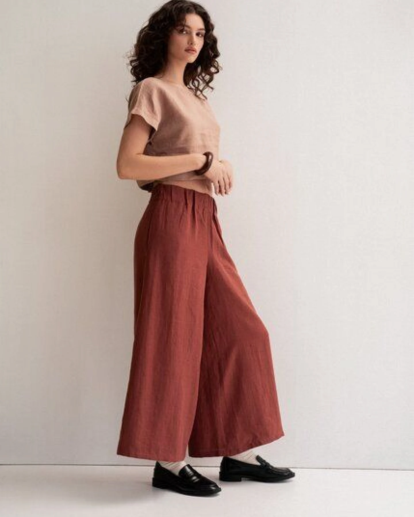 AmourLinen Weite Leinenhose ISABELLA – Ansicht 3