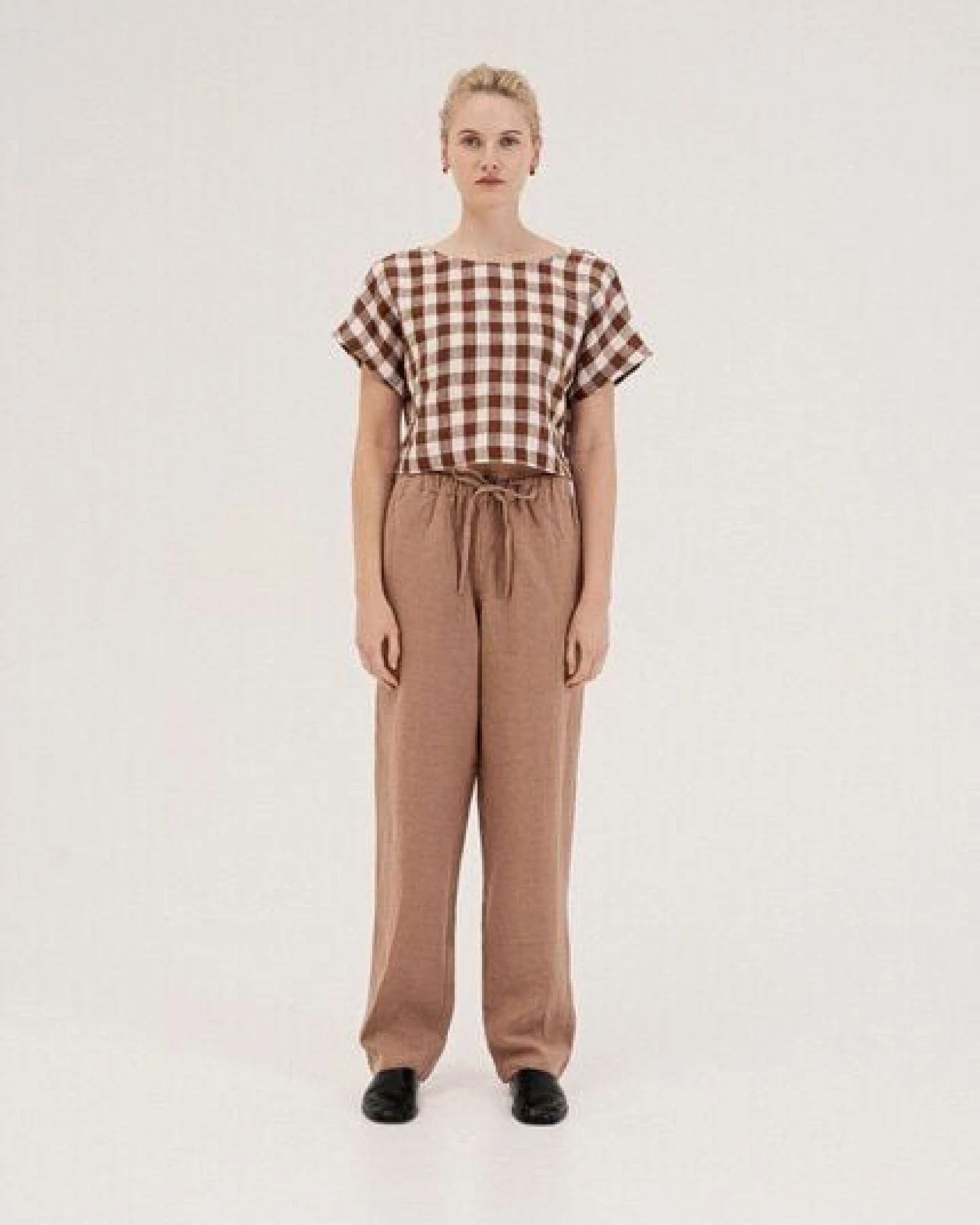 AmourLinen Leinen-Crop-Top mit Knöpfen LISA – Ansicht 2
