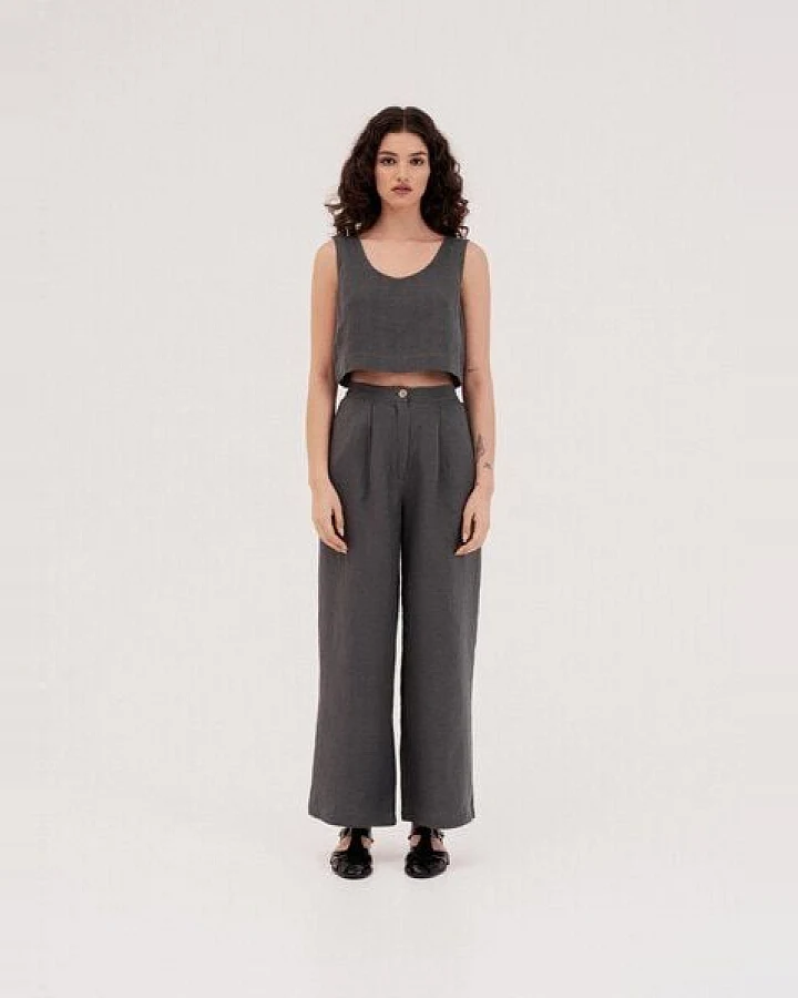 AmourLinen Mini-Leinen-Crop-Top PIPPA