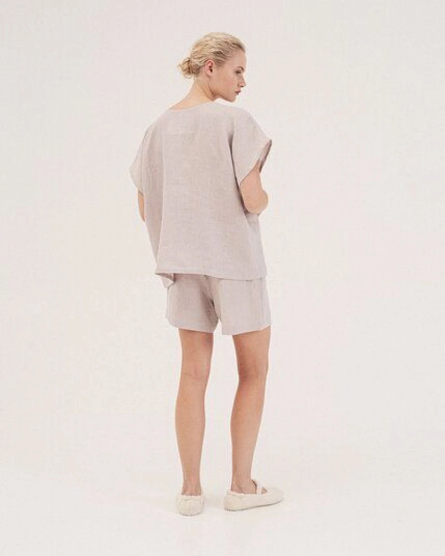 AmourLinen Kurzarm-Pyjama-Set CLOUD NINE – Ansicht 2