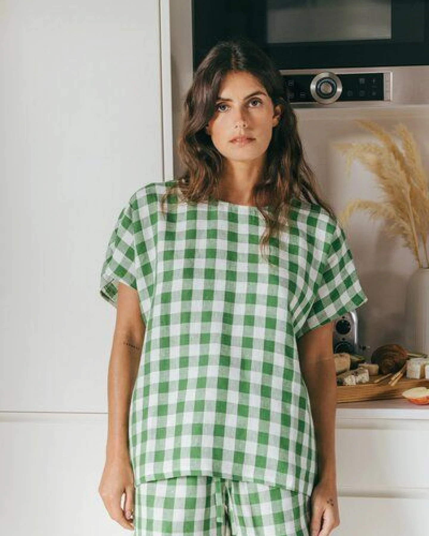 AmourLinen Kurzarm-Pyjama-Set CLOUD NINE – Ansicht 3