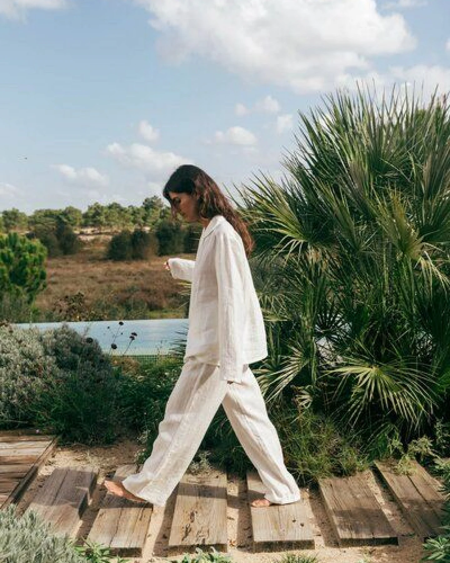 AmourLinen Langarm-Pyjama-Set Nightly – Ansicht 2