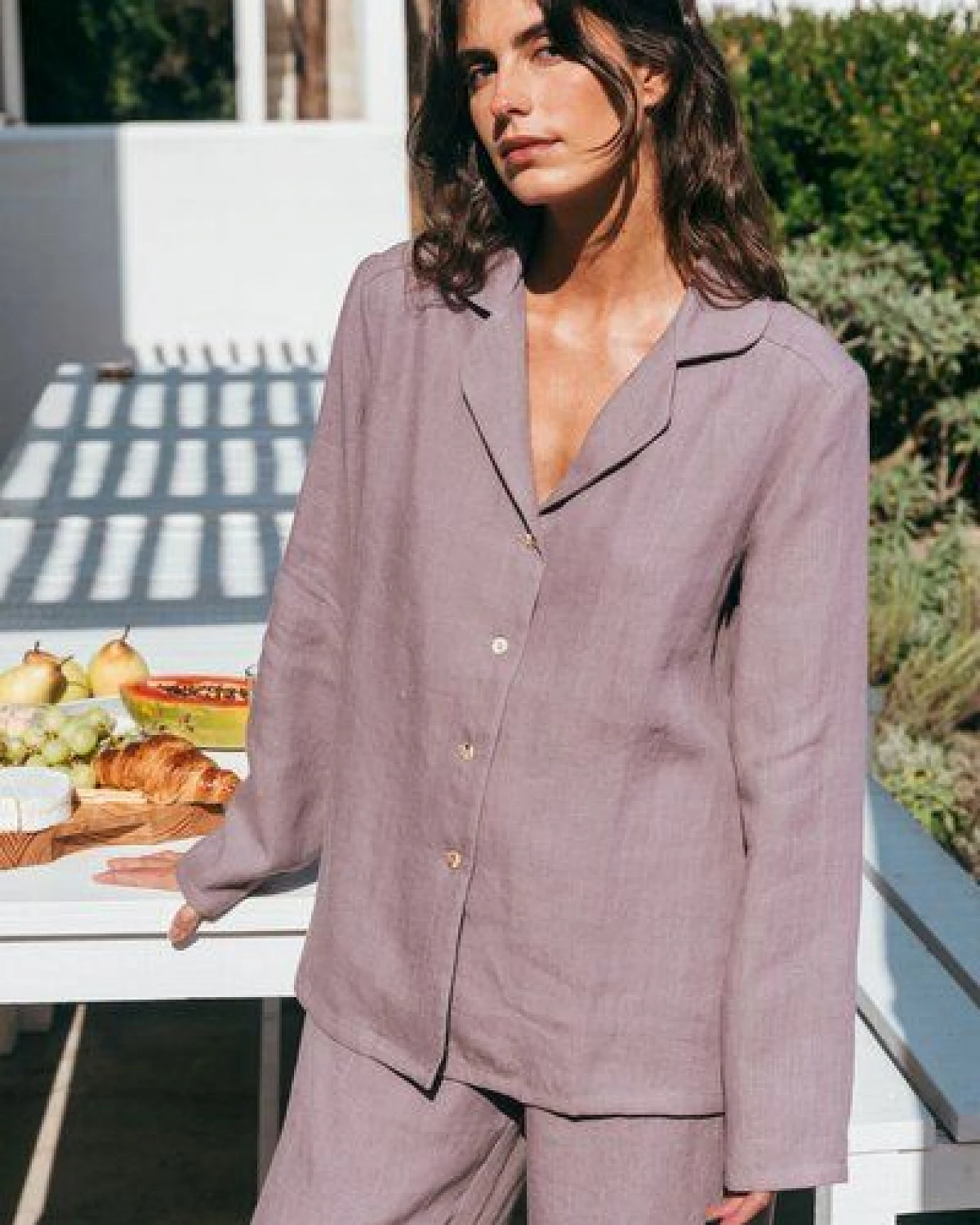 AmourLinen Langarm-Pyjama-Set Nightly – Ansicht 4