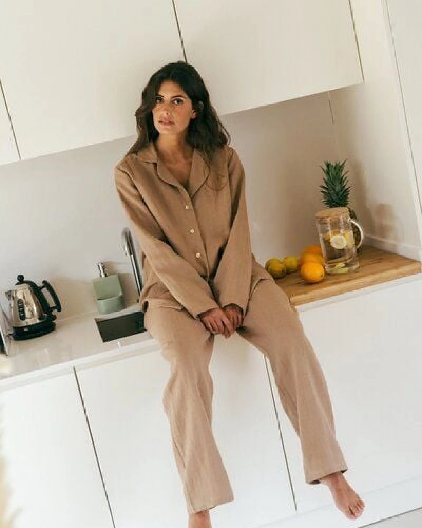 AmourLinen Langarm-Pyjama-Set Nightly – Ansicht 4