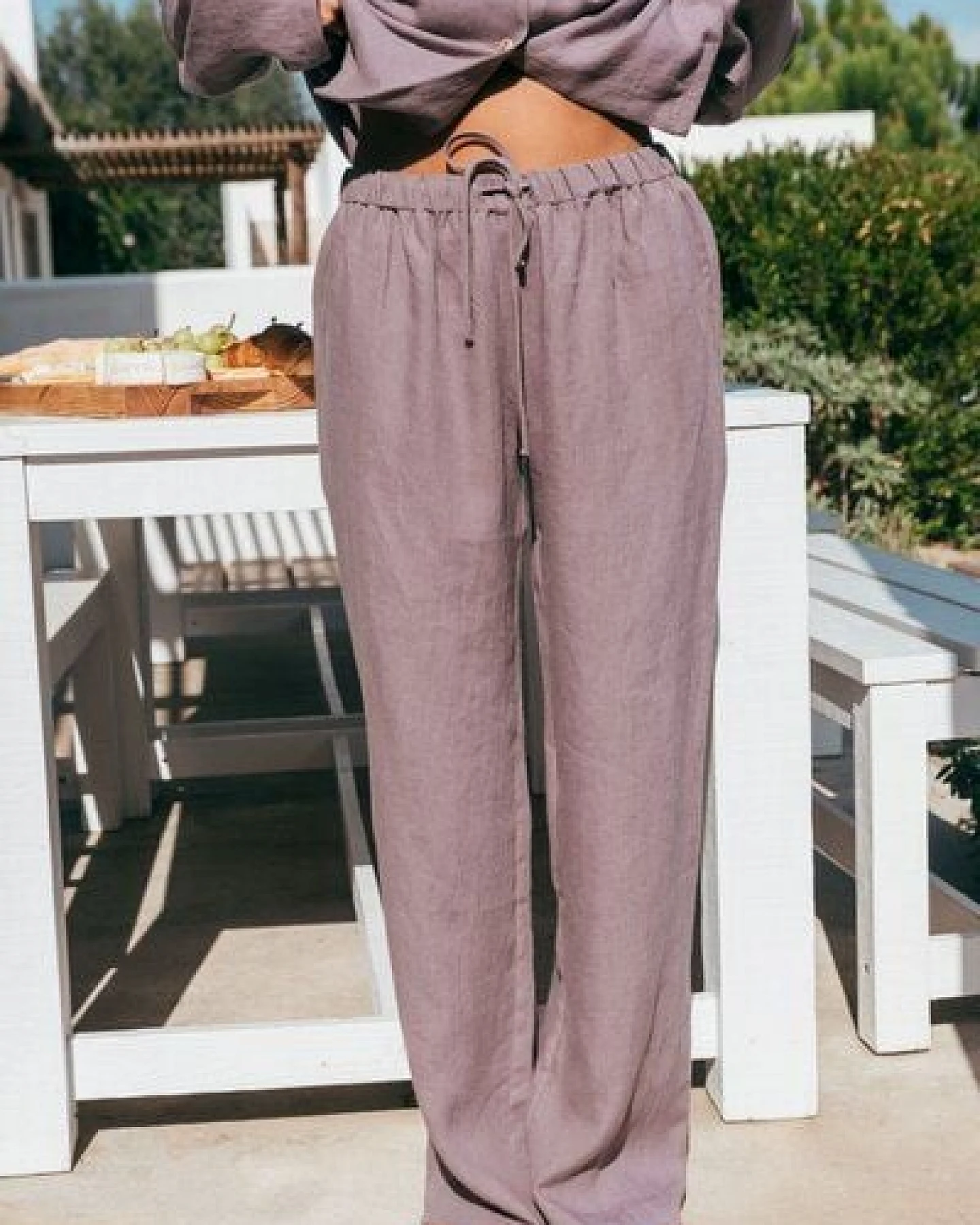 AmourLinen Langarm-Pyjama-Set Nightly – Ansicht 3