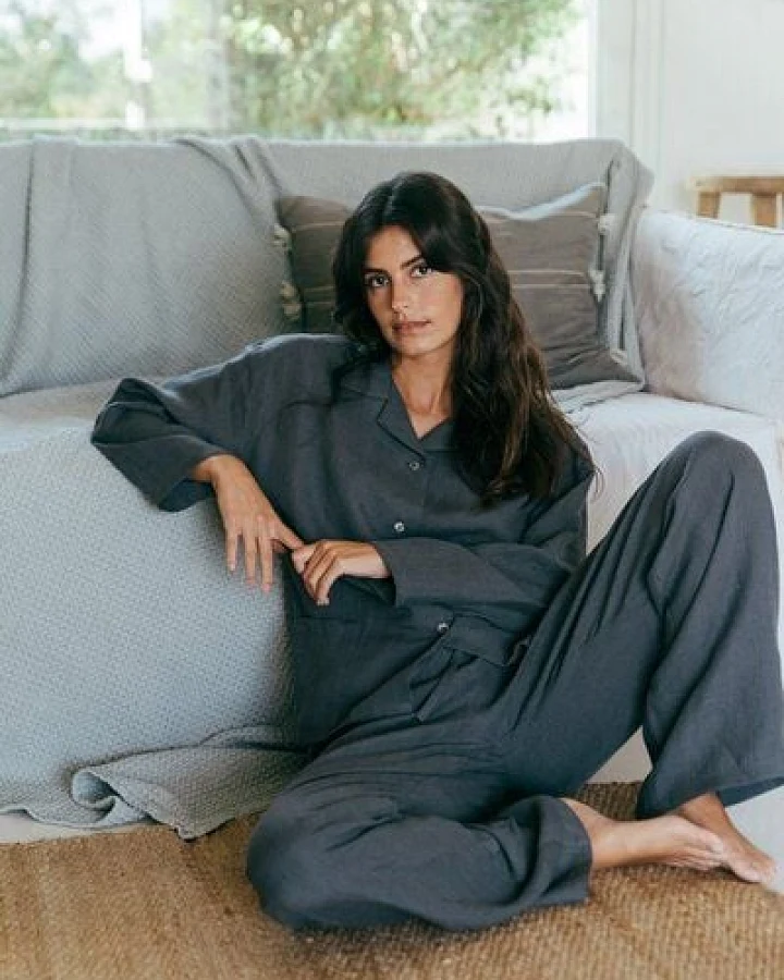 AmourLinen Langarm-Pyjama-Set Snooze