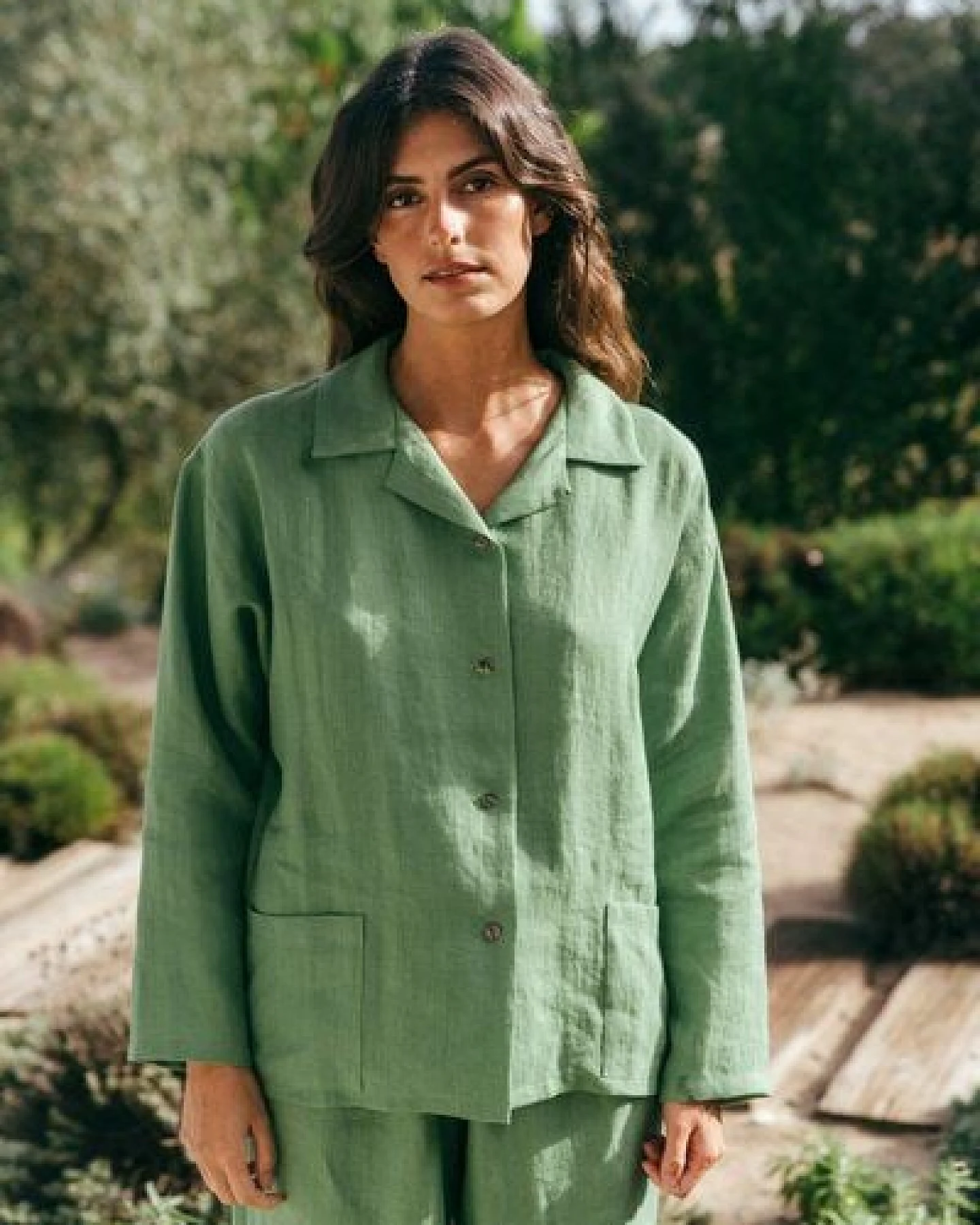 AmourLinen Langarm-Pyjama-Set Snooze – Ansicht 3