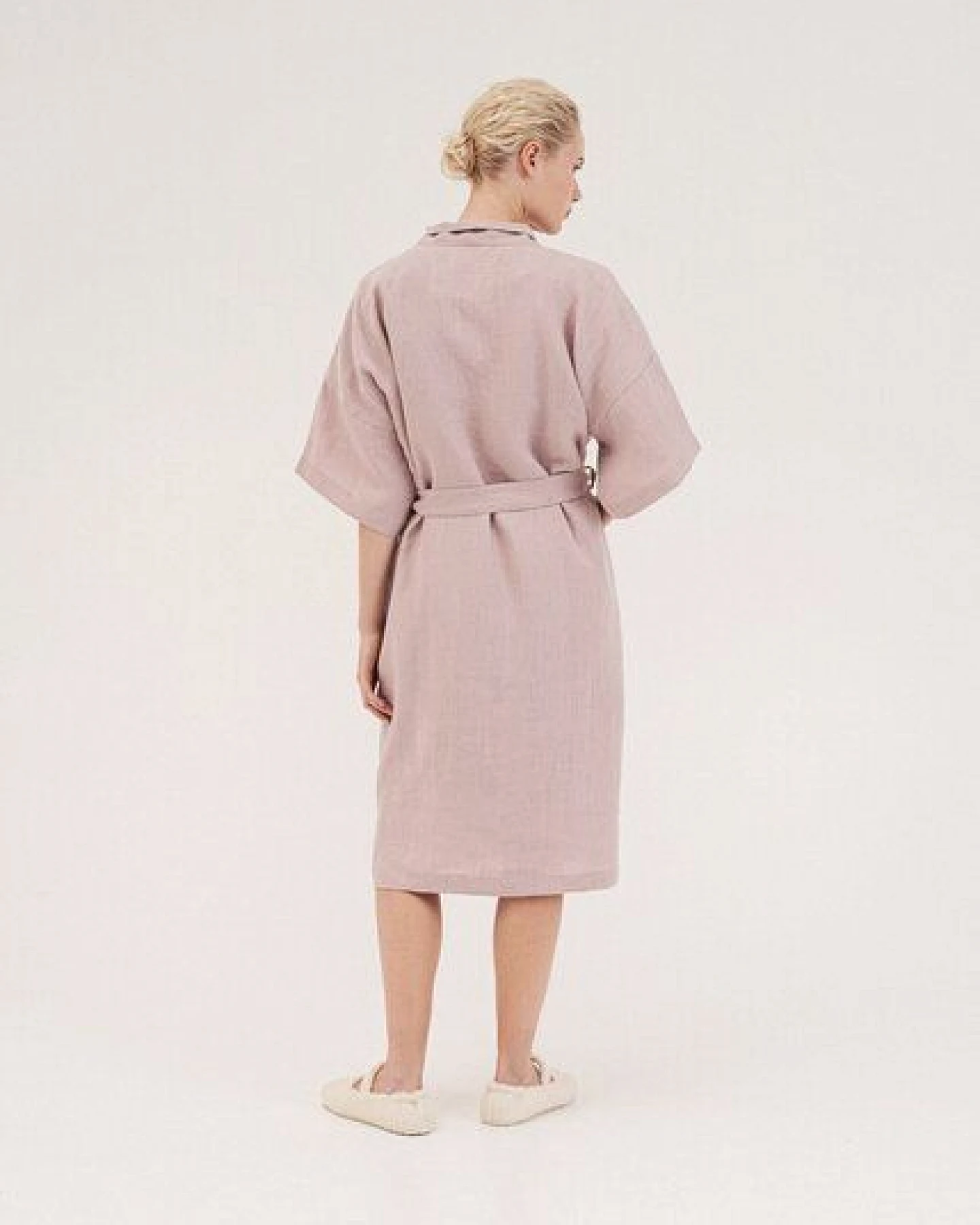 AmourLinen Leinenbademantel Midnight – Ansicht 2